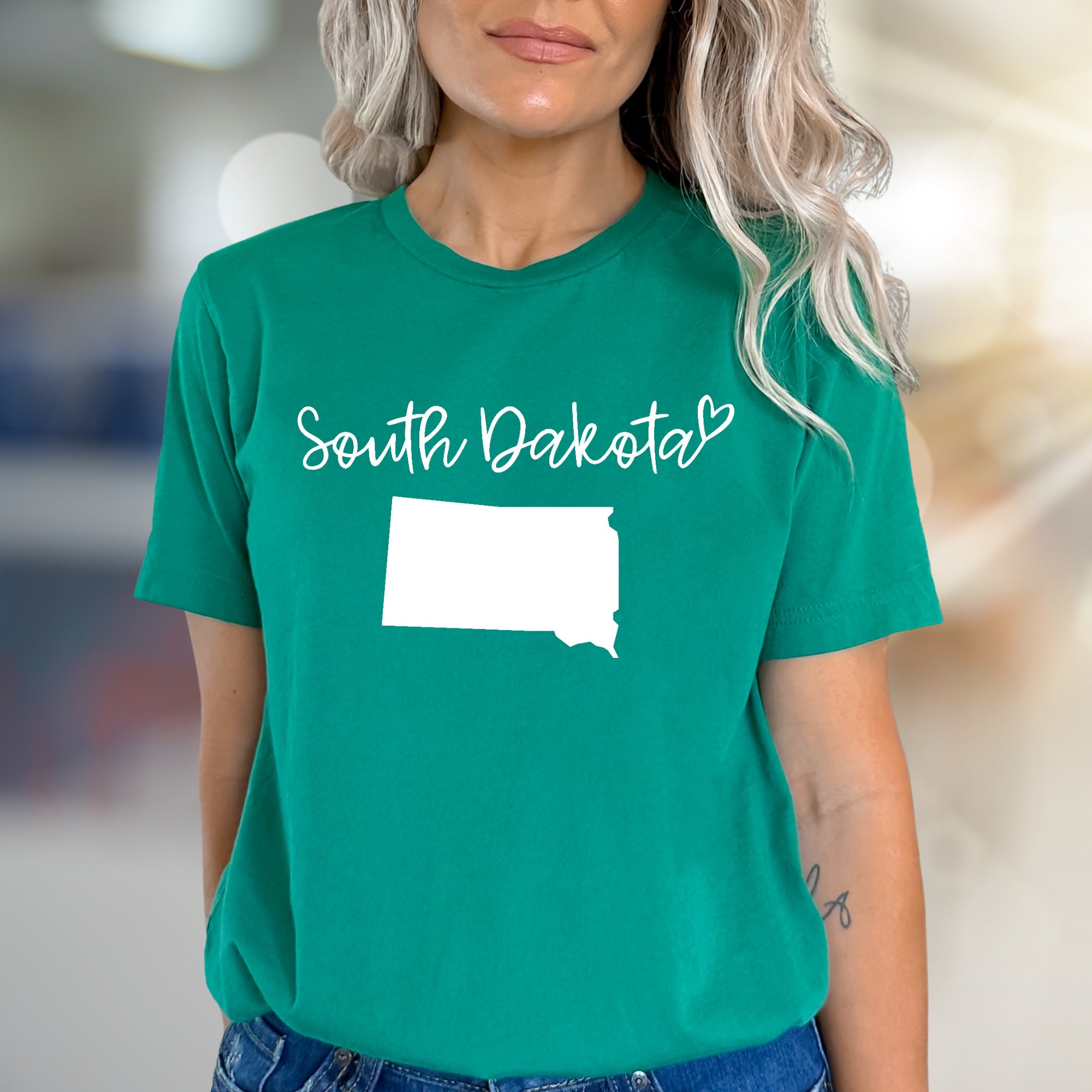 "South Dakota" State Outline Graphic Tee, A Home State Pick for Proud Residents