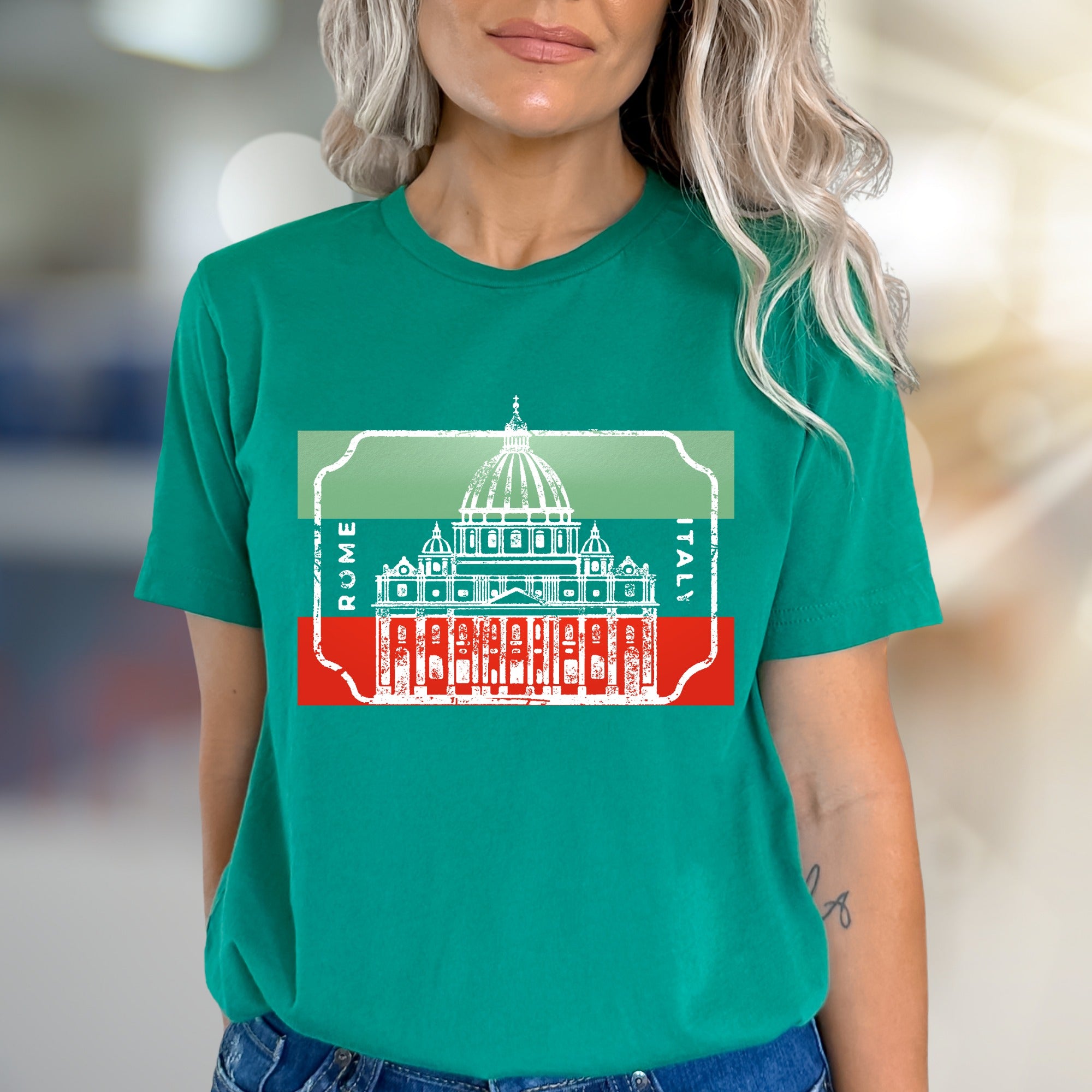 "ROME ITALY" Vatican City Travel Graphic Tee, a European Souvenir for Globetrotters