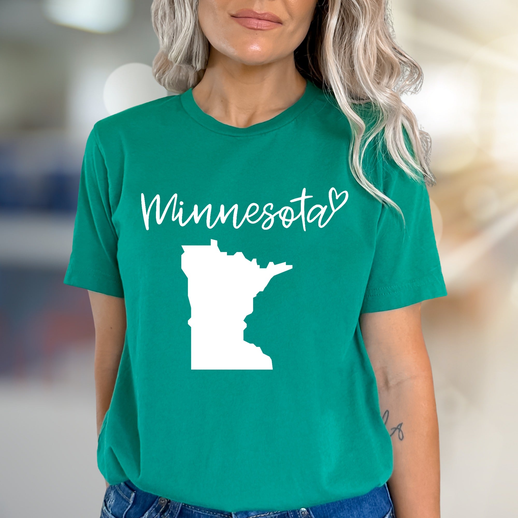 "Minnesota" State Love Graphic Tee, a Hometown Pride Pick for Enthusiasts