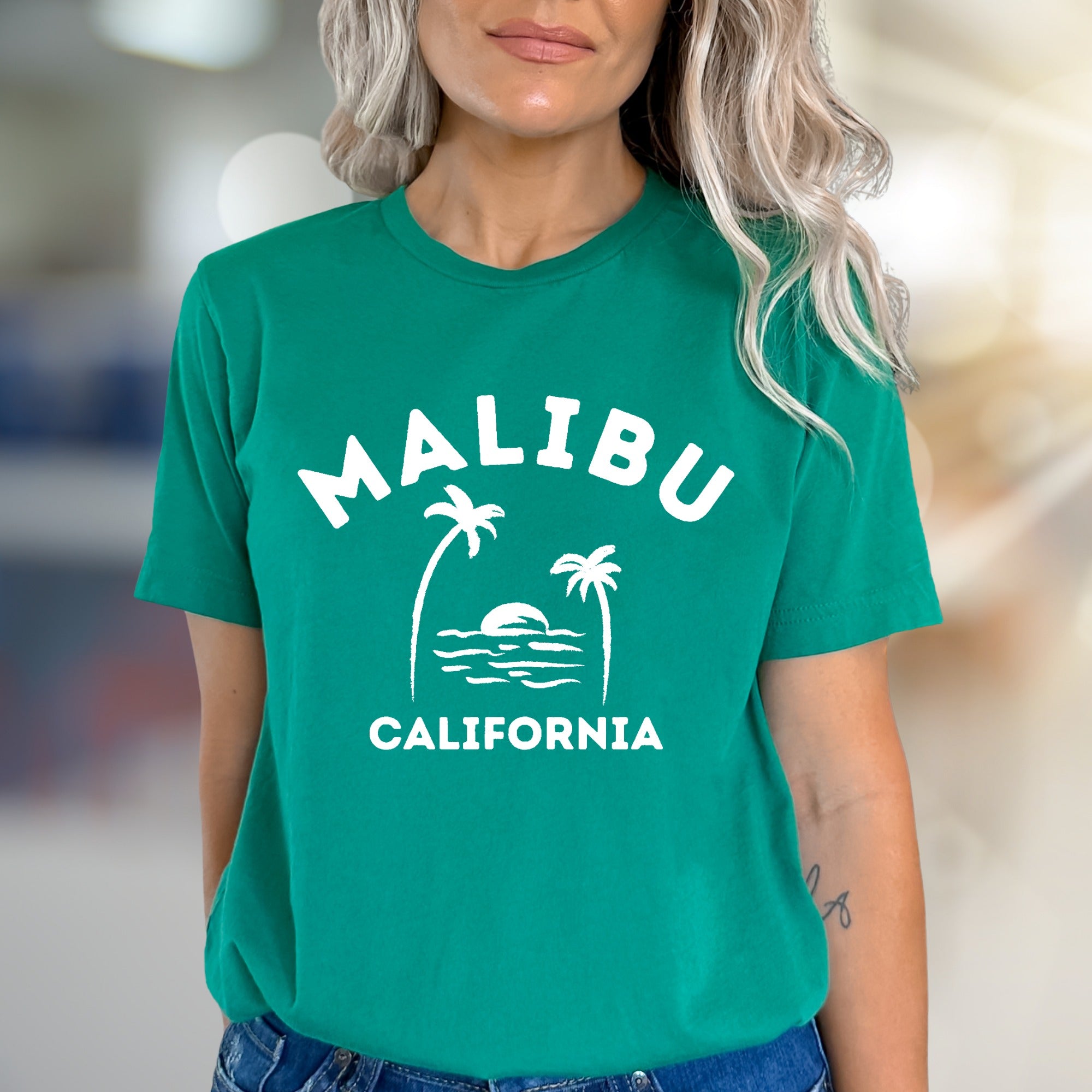 "MALIBU CALIFORNIA" Coastal Getaway Graphic Tee, a California Dream Unisex Tee