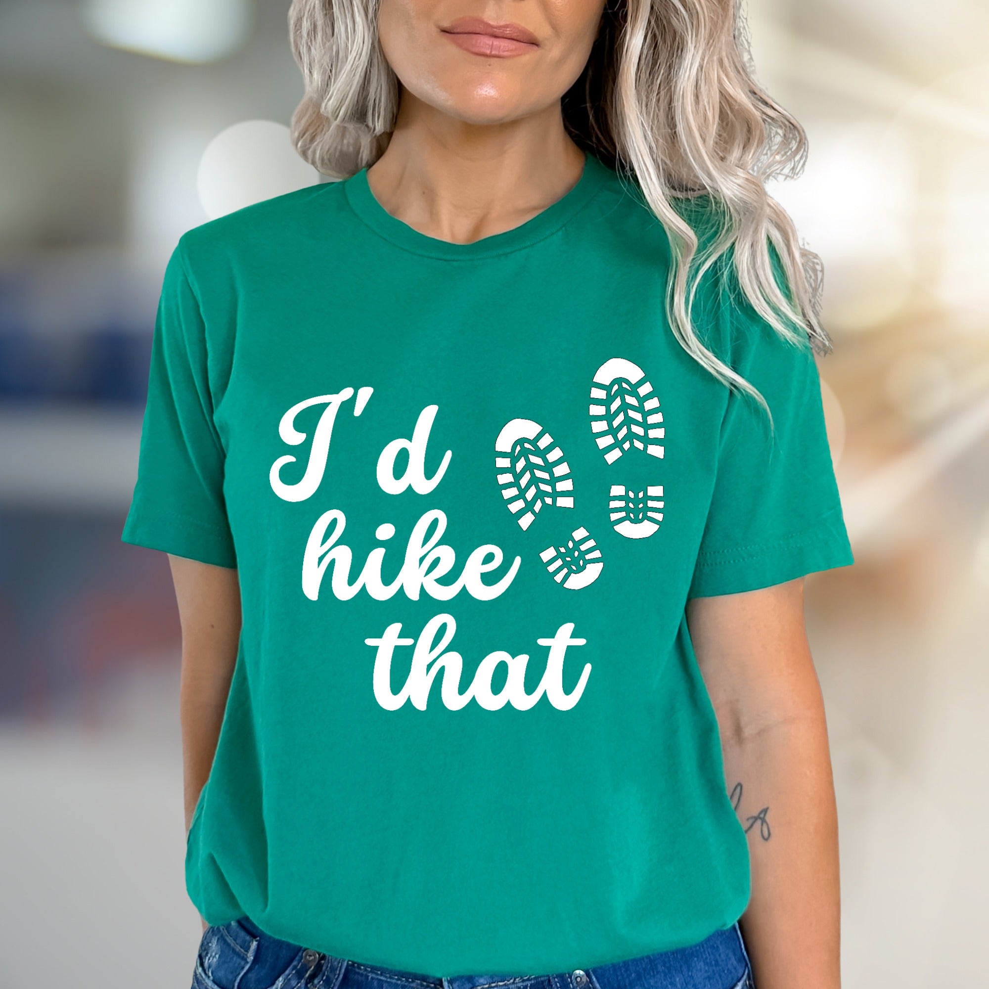 "I'd hike that" Hiking Enthusiast Graphic Tee, an Outdoor Adventure Pick for Nature Lovers