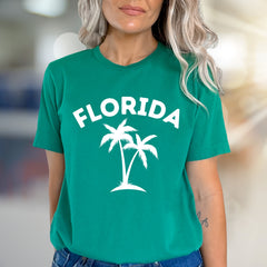 "FLORIDA" Palm Tree Graphic Tee, a Sunshine State Pick for Travelers & Locals