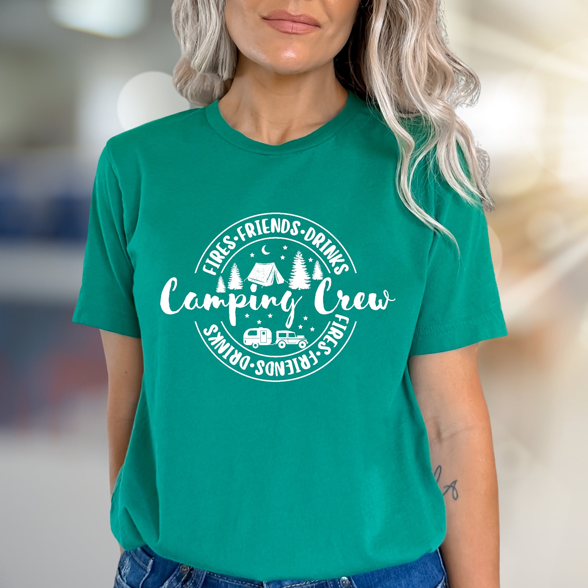 "Camping Crew" Outdoor Graphic Tee, a Nature Lover's Pick for Adventurers