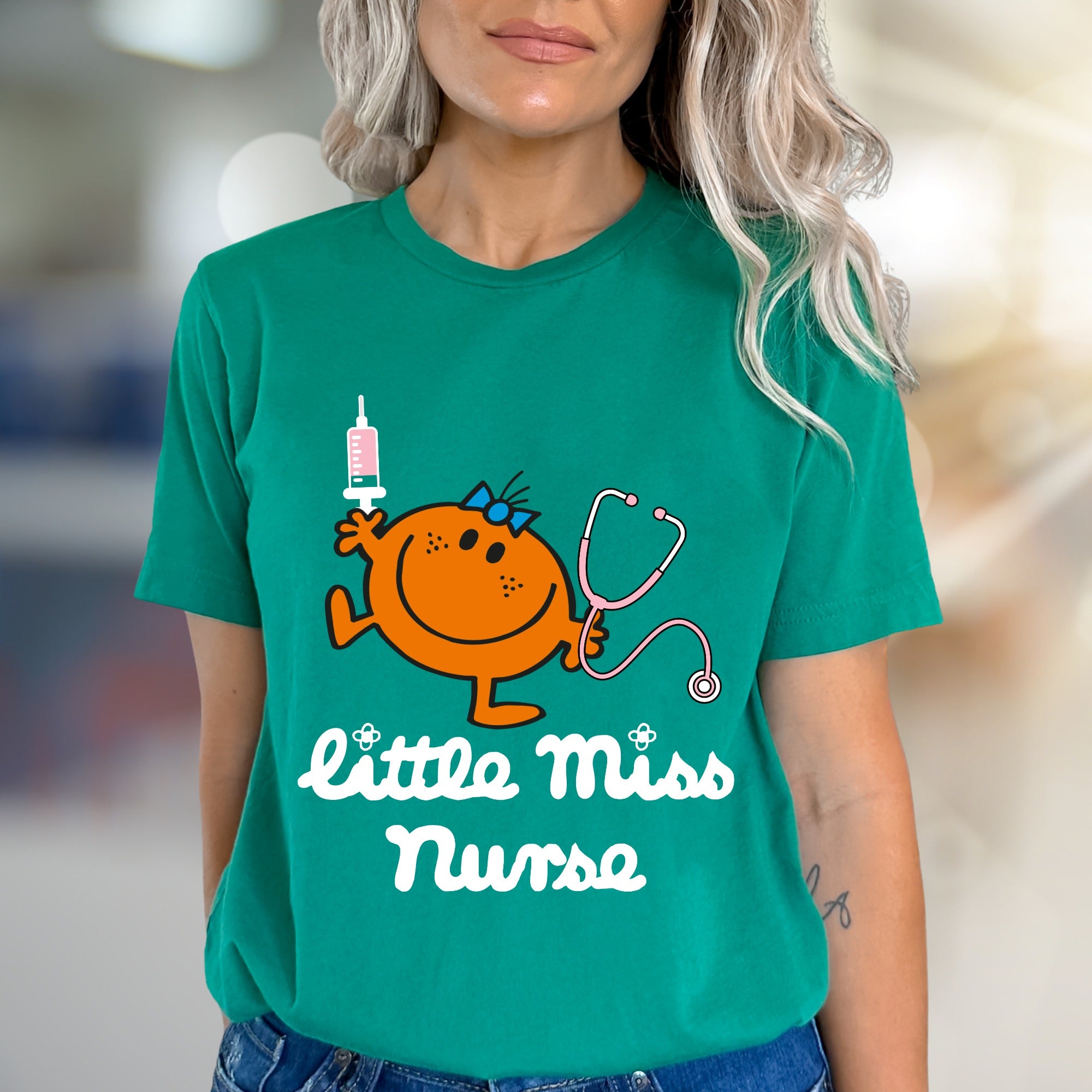 "little Miss Nurse" Adorable Healthcare Graphic Tee, A Playful Gift for RNs