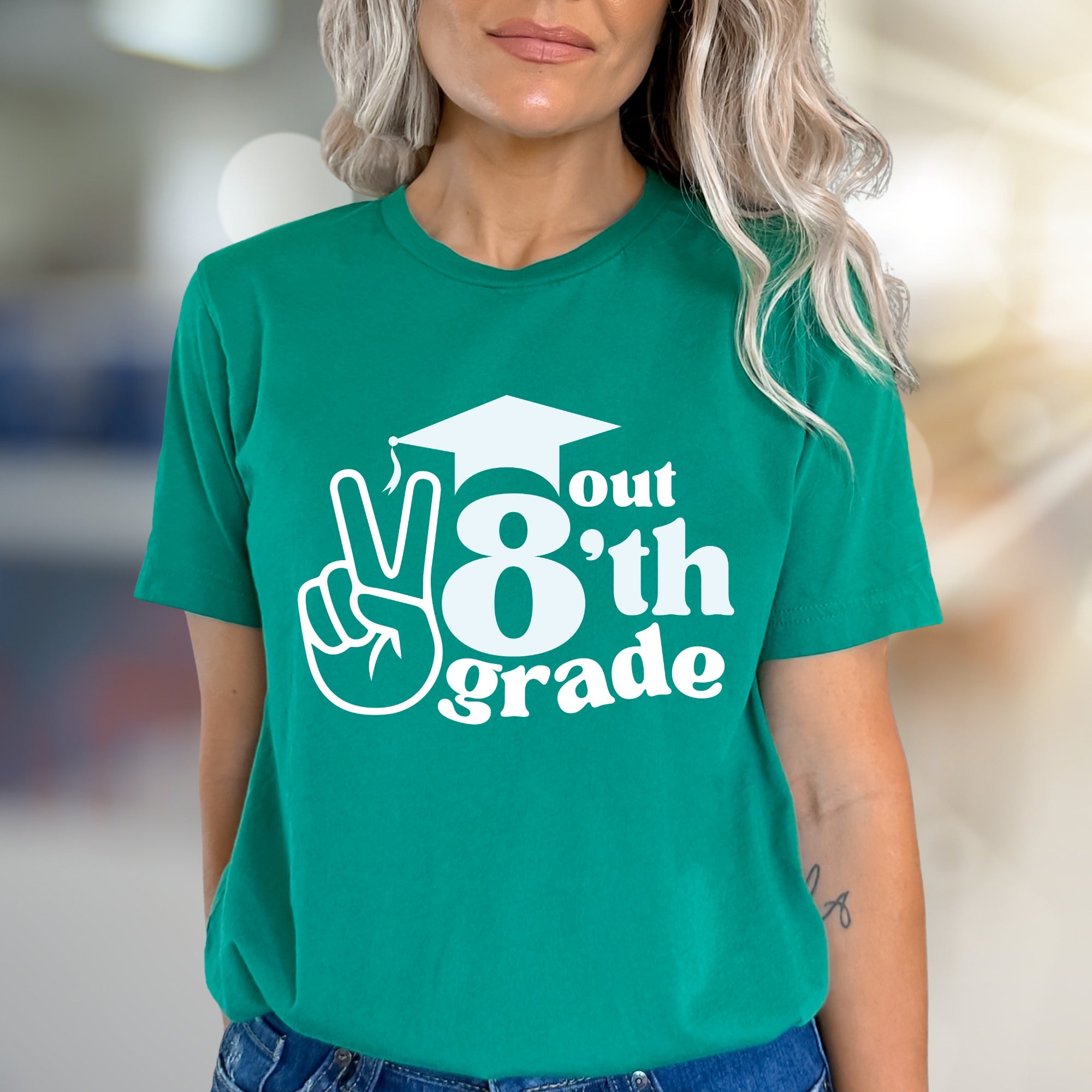 "Peace Out 8th Grade" Graduation Graphic Tee, a Celebration Pick for Students