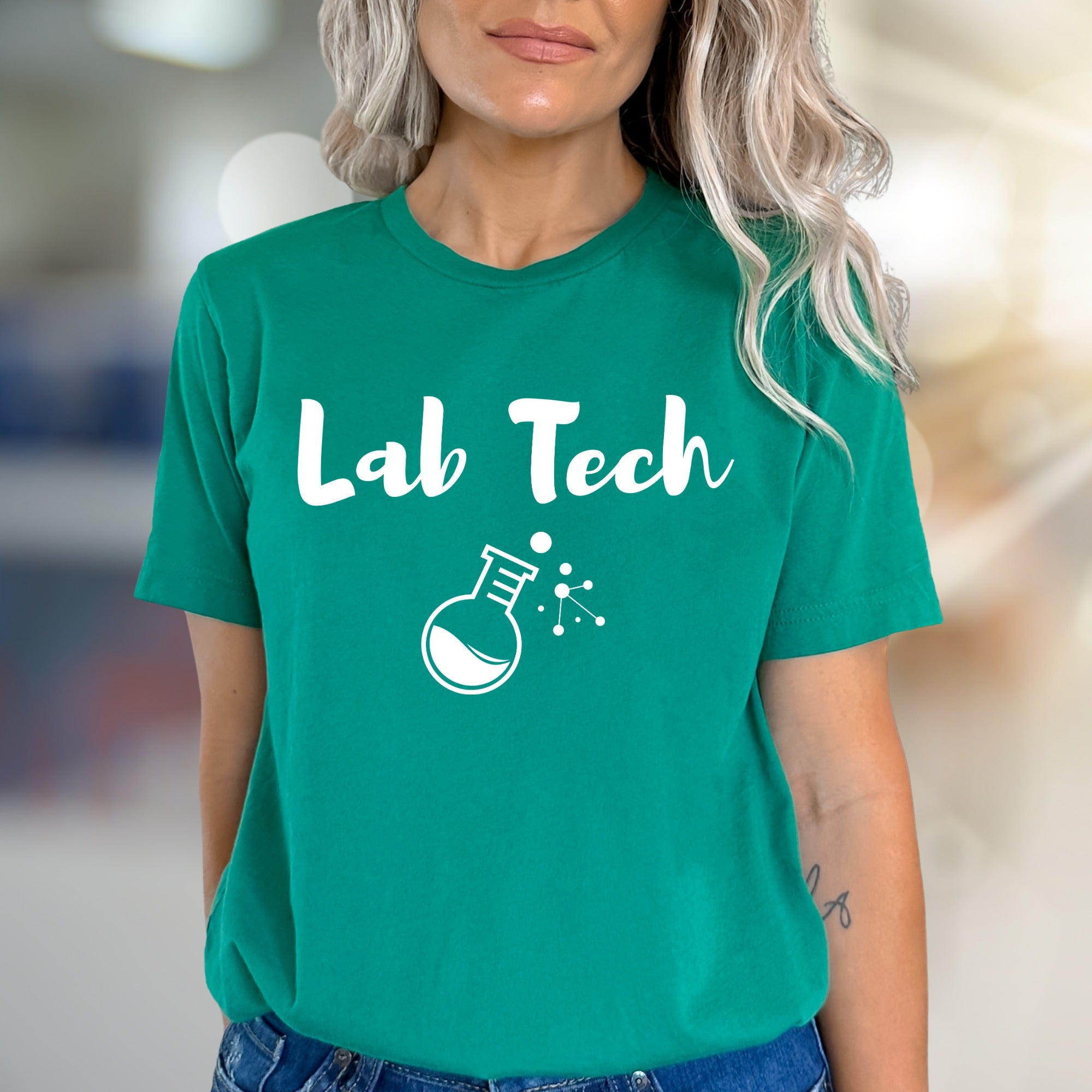 "Lab Tech" Scientific Flask Graphic Tee, A Science Niche Pick for Professionals