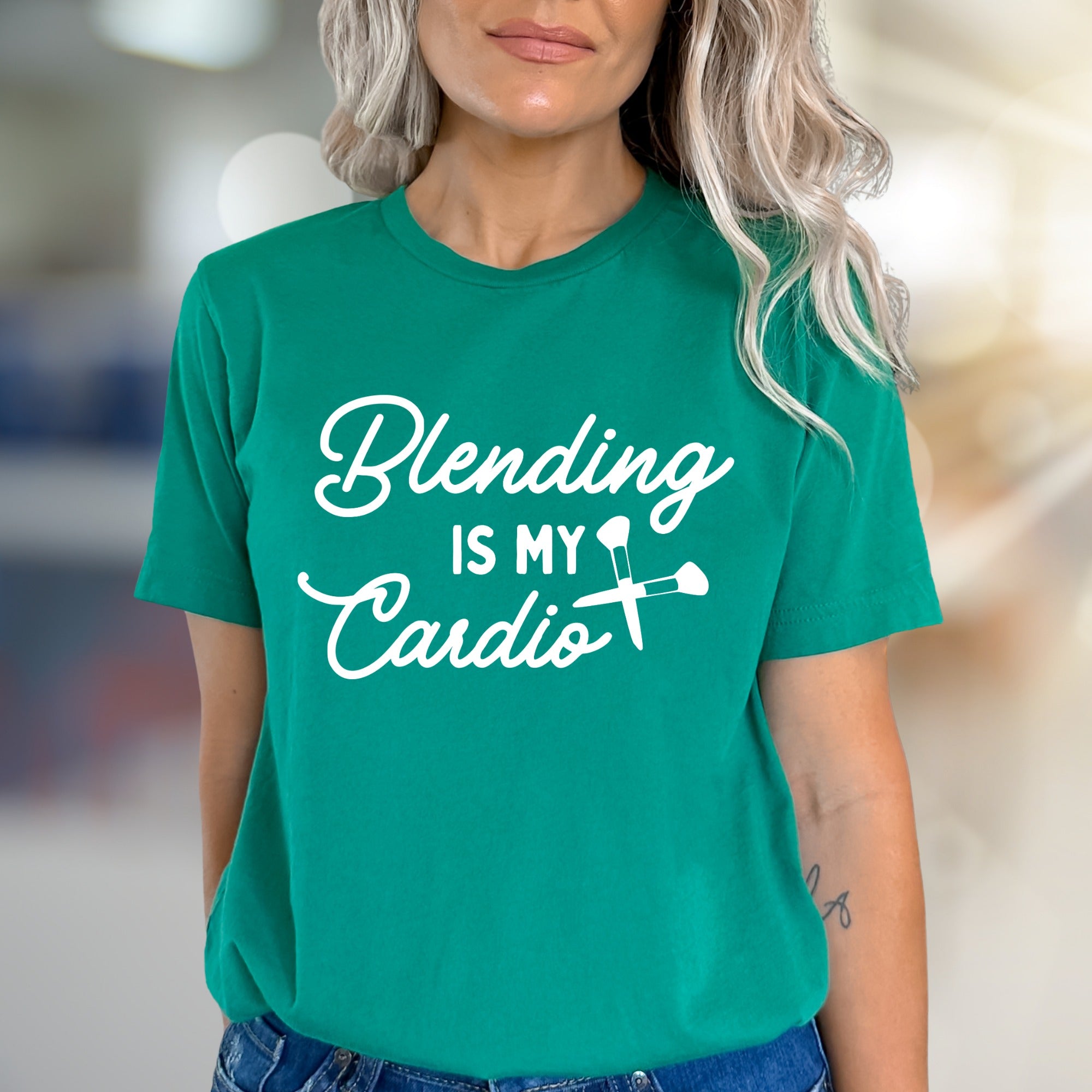 "Blending Is My Cardio" Makeup Artist Graphic Tee, a Beauty Lover's Pick for Everyday Glam