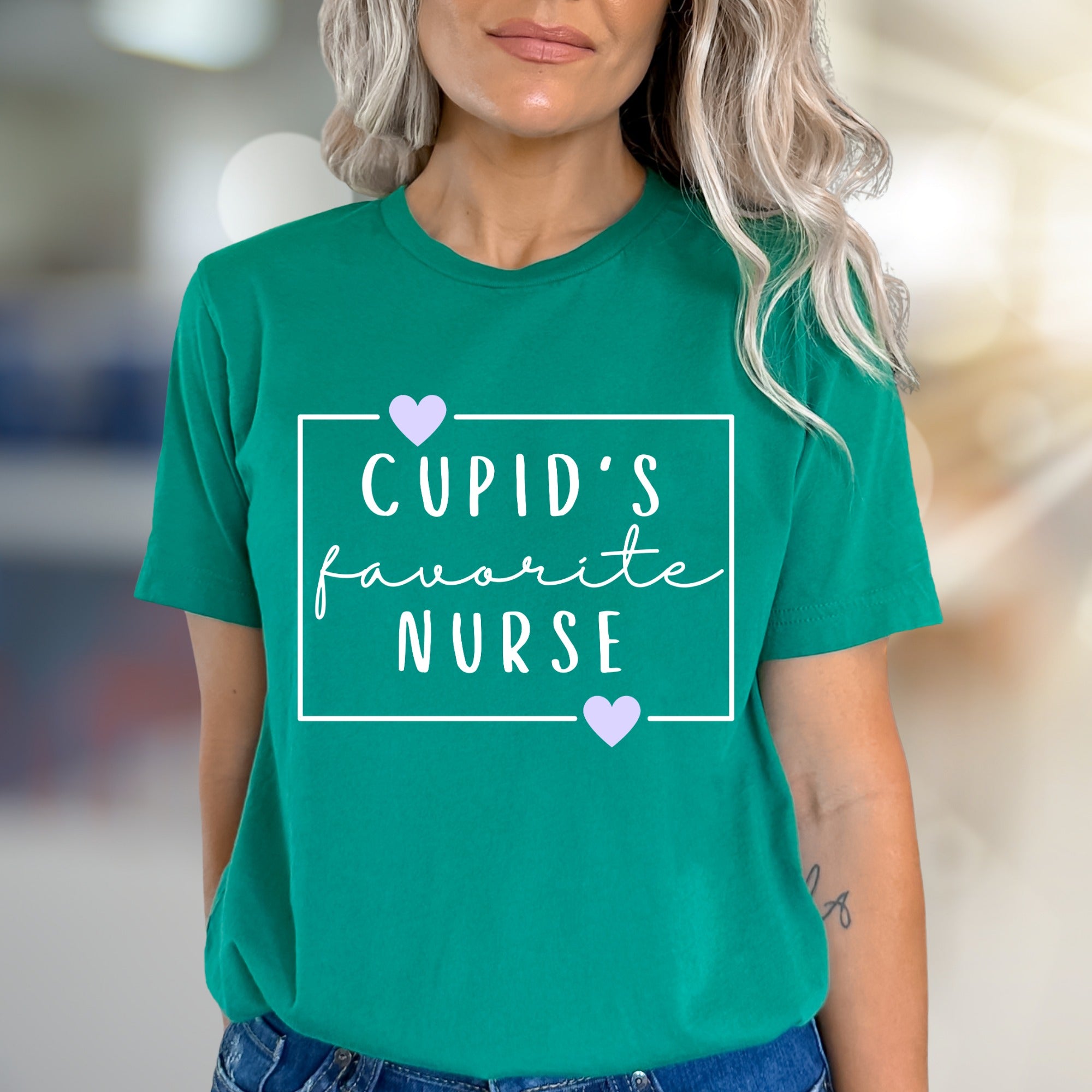"Cupid's Favorite Nurse" Valentine's Day Graphic Tee, a Nurse Life Pick for Healthcare Heroes