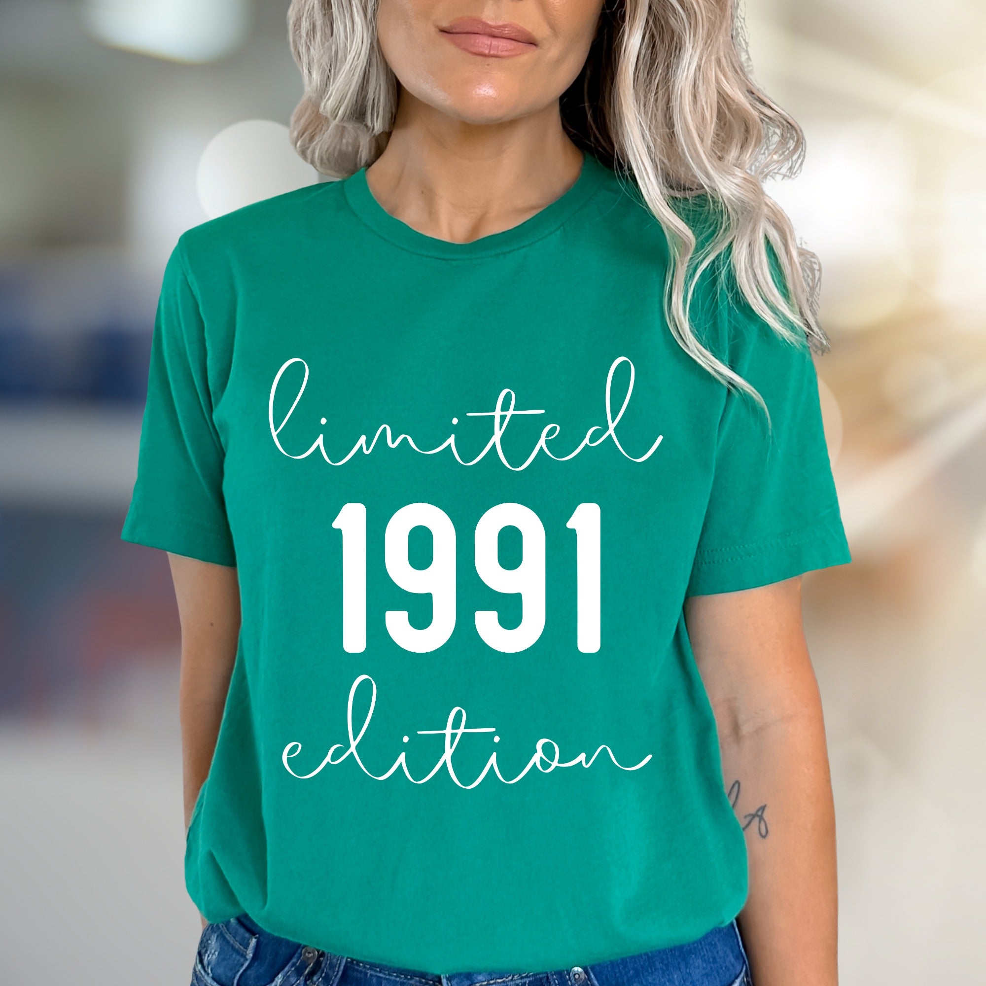 "limited 1991 edition" Birthday Graphic Tee, a Nostalgic Pick for Milestone Celebrations