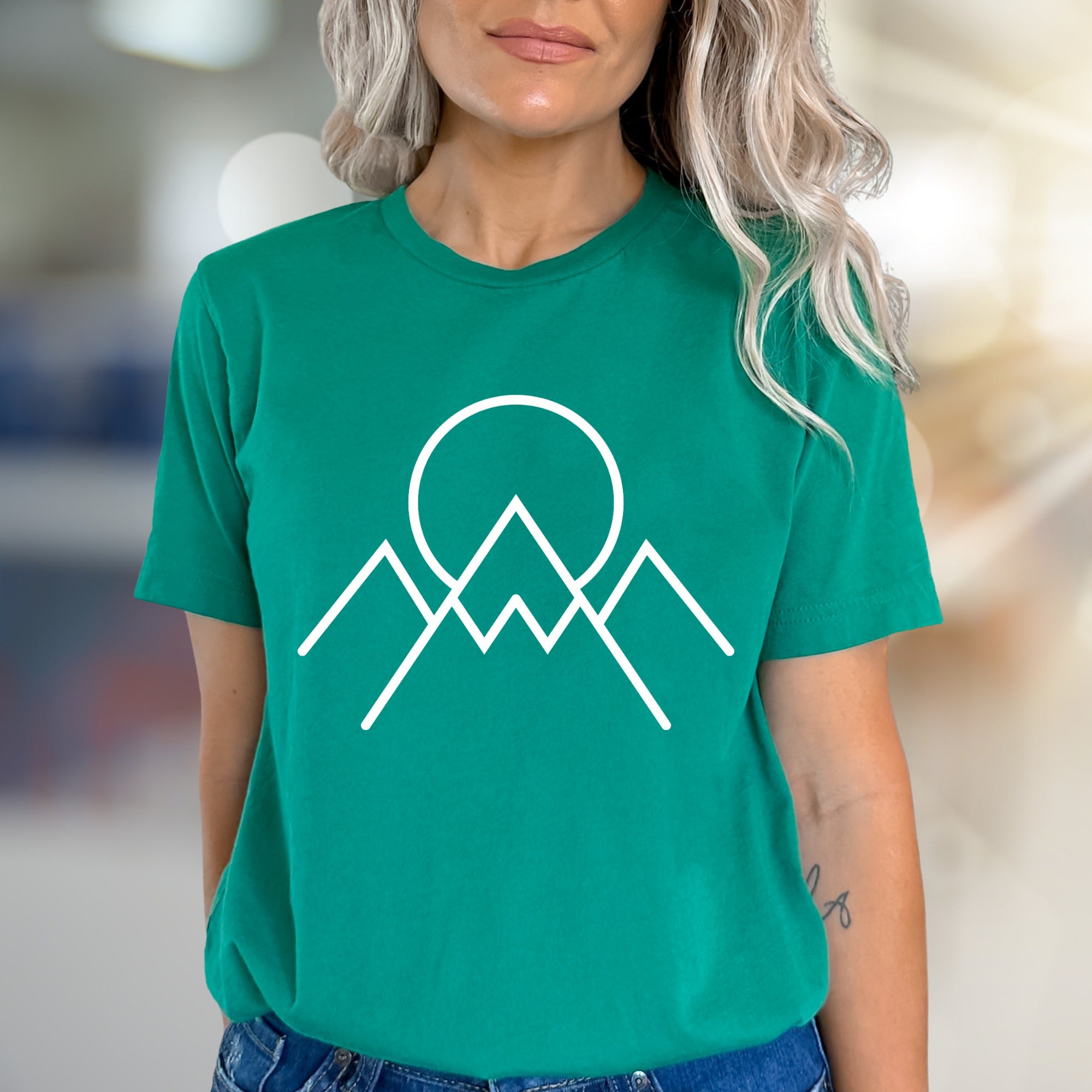 Mountain Peak Sunset Graphic Tee, a Minimalist Outdoor Pick for Adventurers
