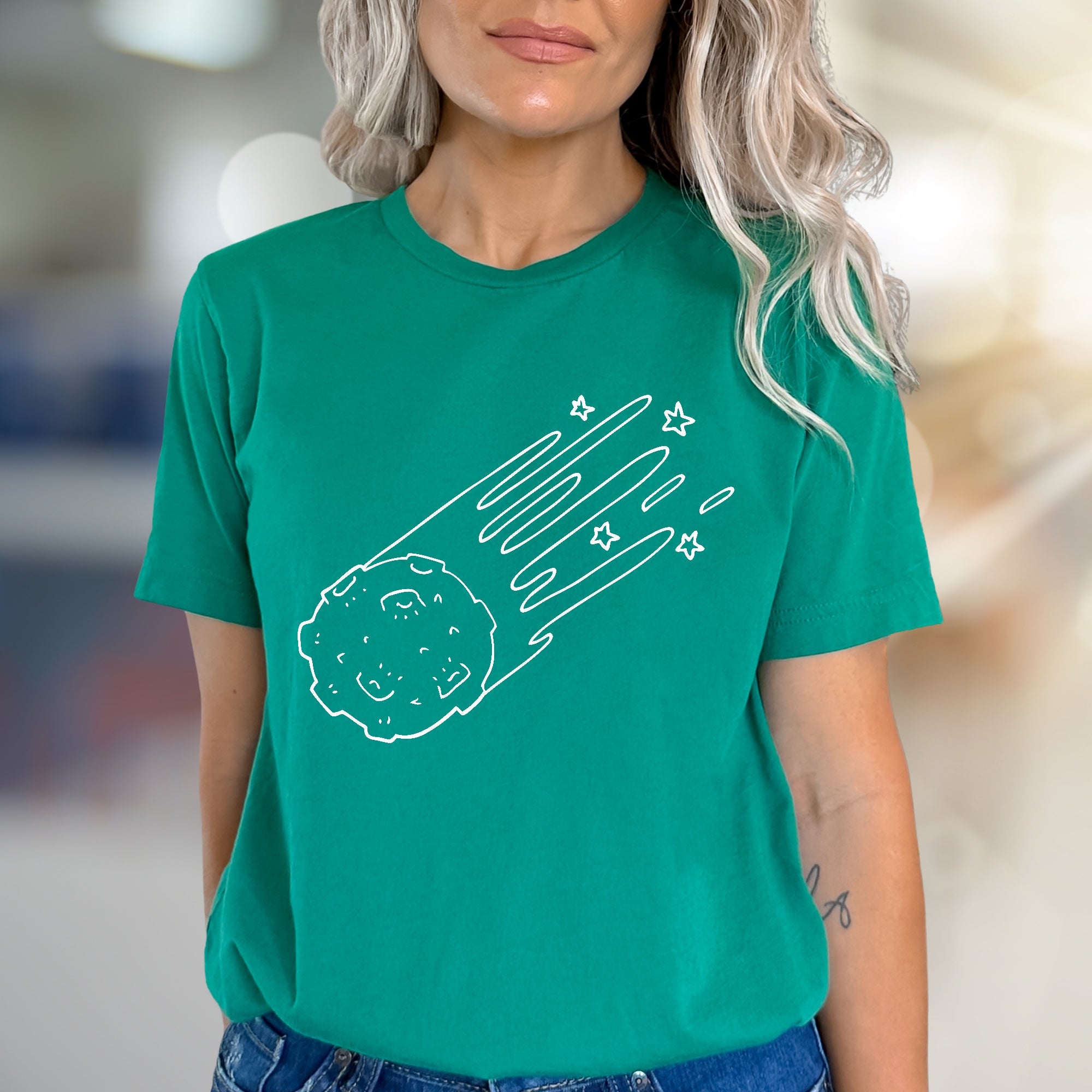 Cosmic Comet Meteor Shower Graphic Tee, A Celestial Pick for Stargazers