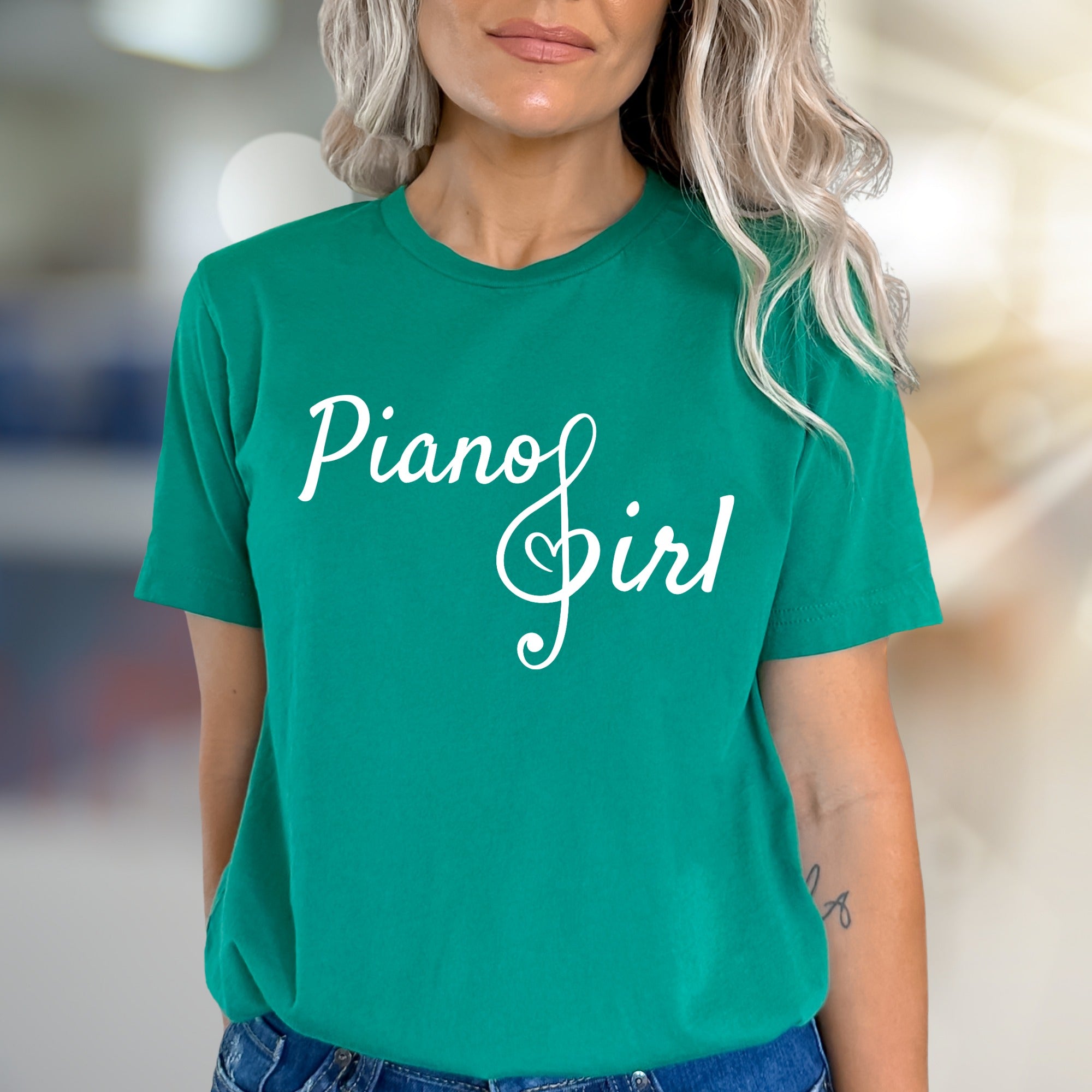 “Piano Girl” Music Lover Graphic Tee, a Melodious Pick for Musicians