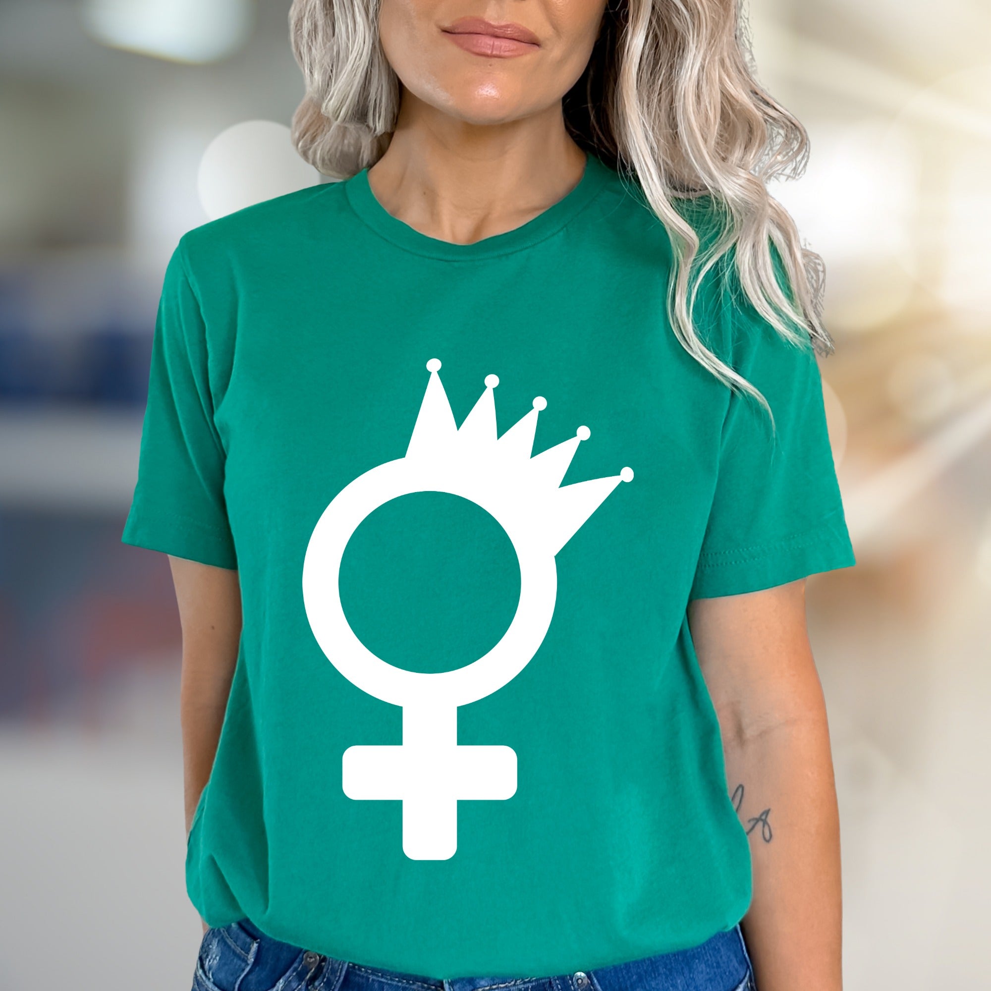 Queen Feminine Symbol | Empowerment Graphic Tee, a Statement Pick for Her
