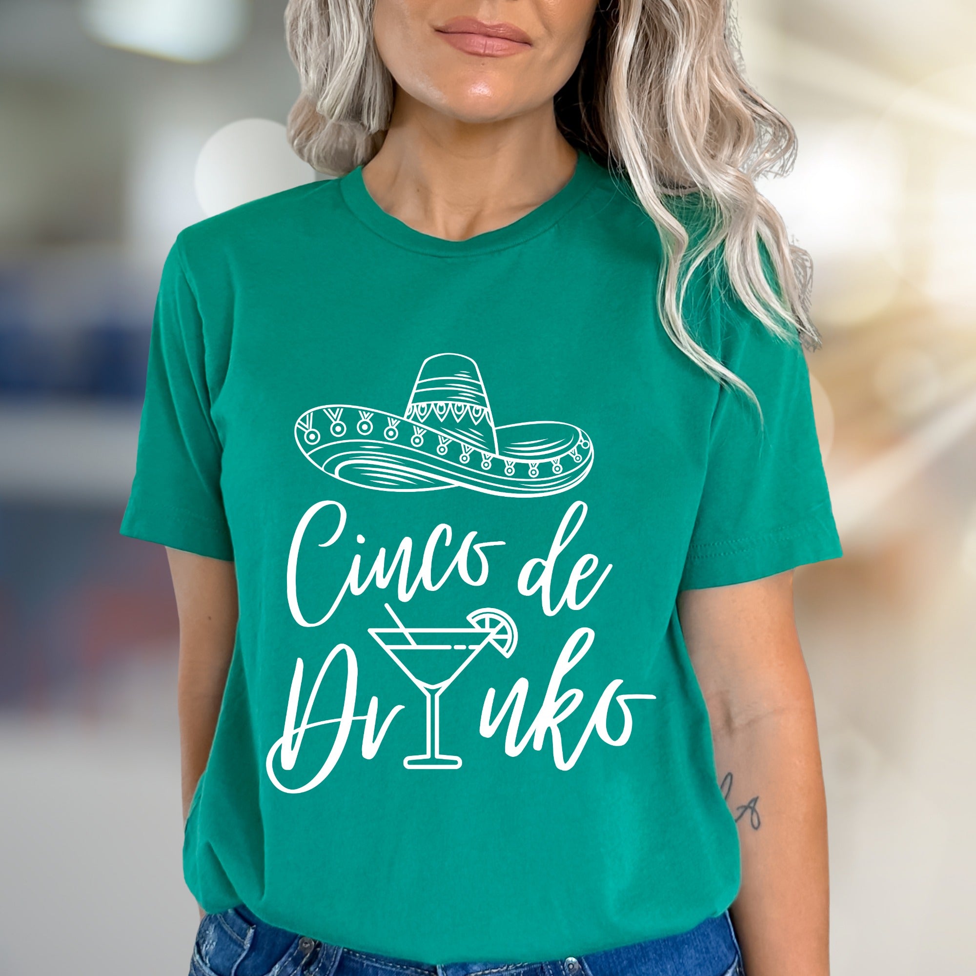 Cinco de Drinko Margarita Sombrero Graphic Tee, a Festive Celebration Pick for Party-Goers