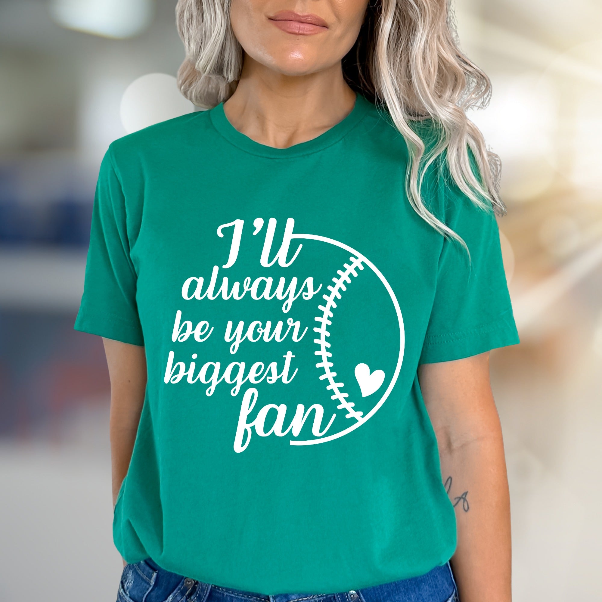 "I'll always be your biggest fan" Baseball Love Graphic Tee, a Sports Fan Apparel for Enthusiasts