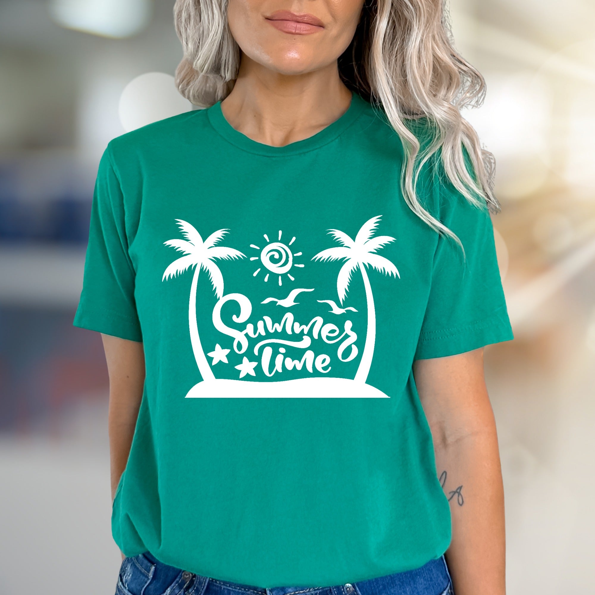 "Summer Time" Tropical Beach Graphic Tee, a Vacation Vibe for Everyone
