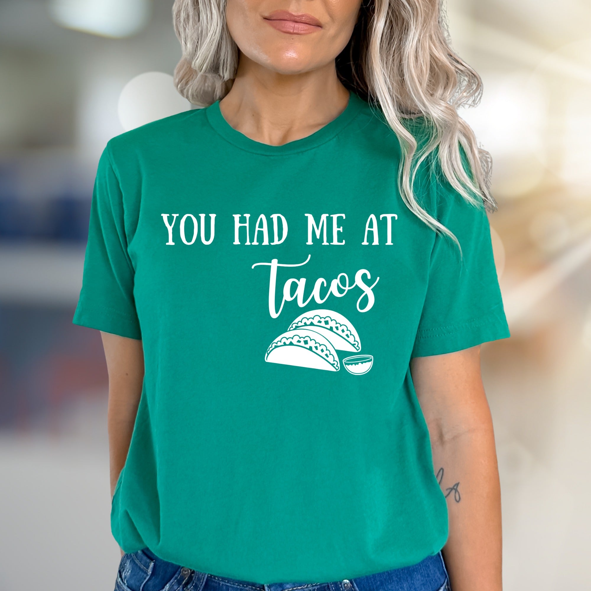 "YOU HAD ME AT Tacos" Foodie Graphic Tee, a Witty Pick for Taco Lovers