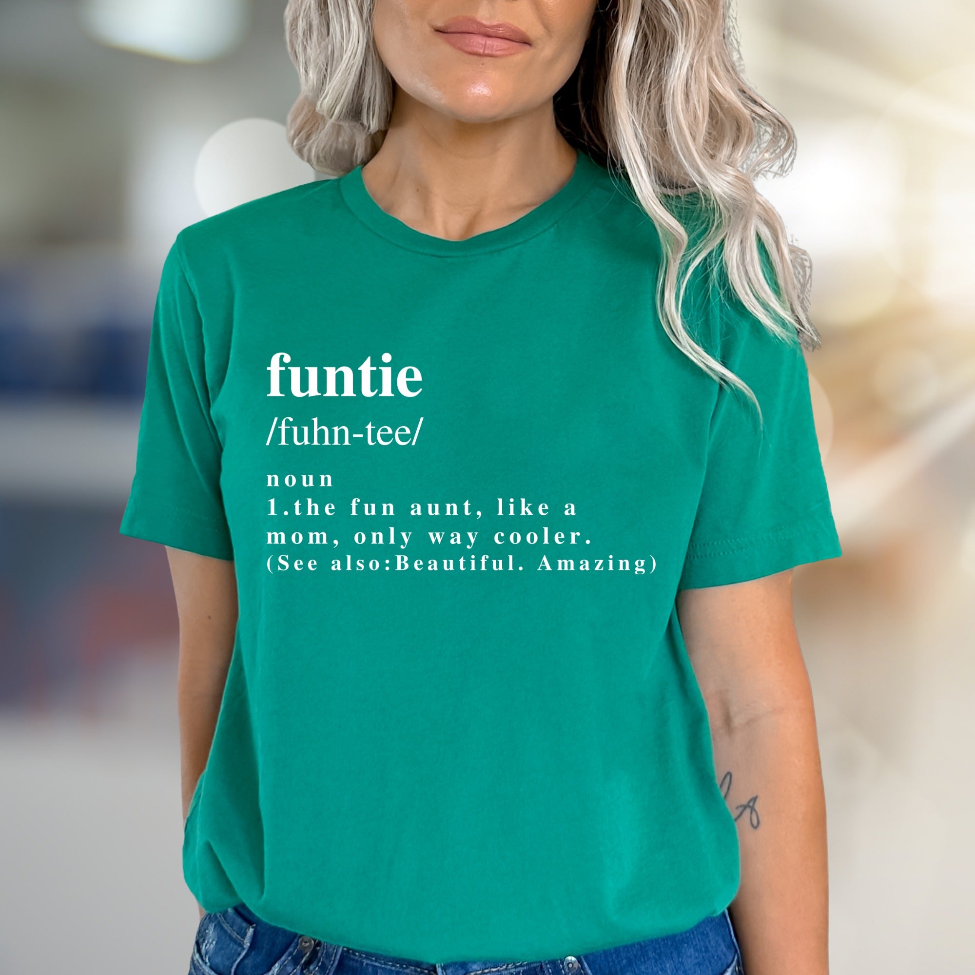 "Funtie" Definition Graphic Tee, a Funny Aunt Gift for Her