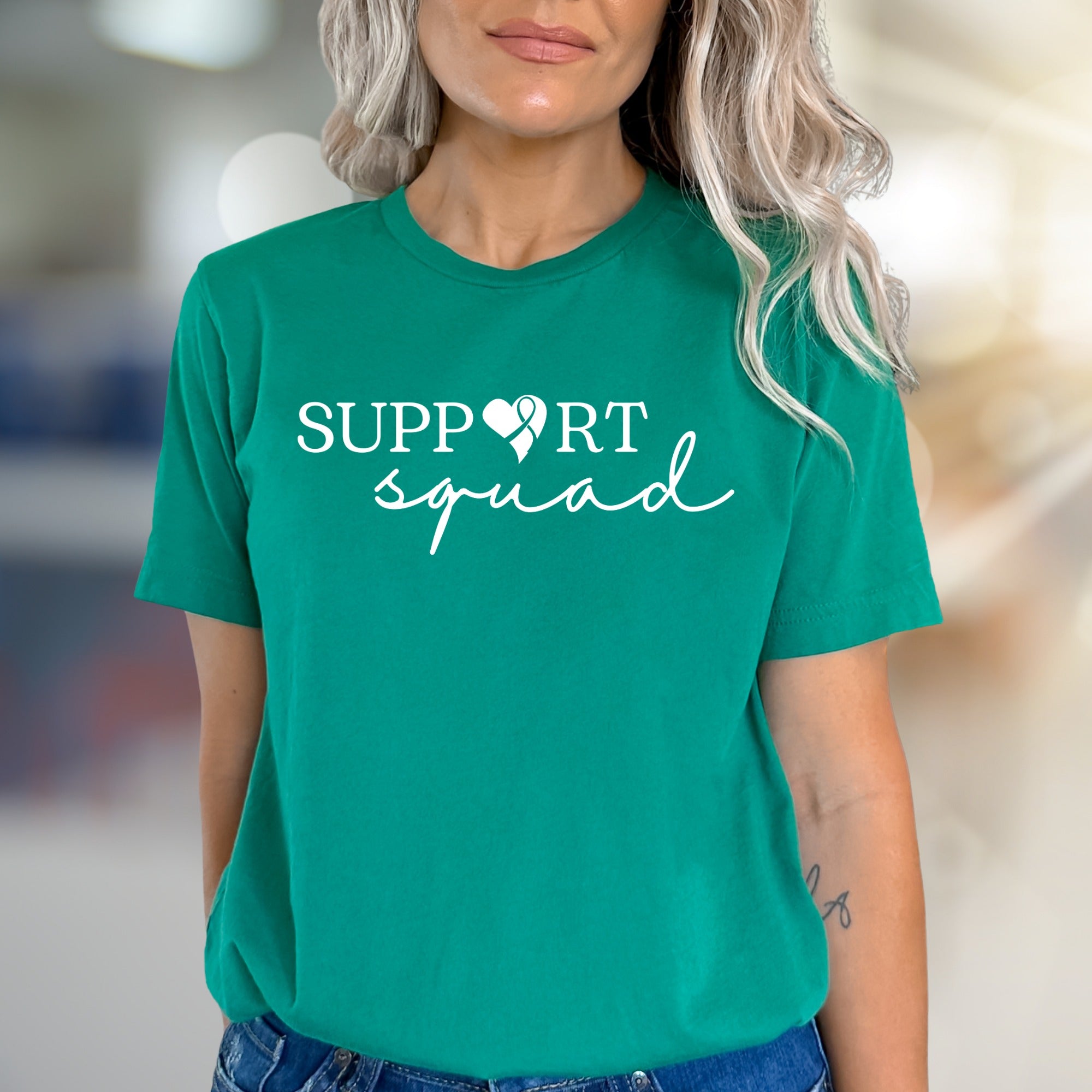 "Support Squad" Awareness Ribbon Graphic Tee, A Unity Pick for Advocates
