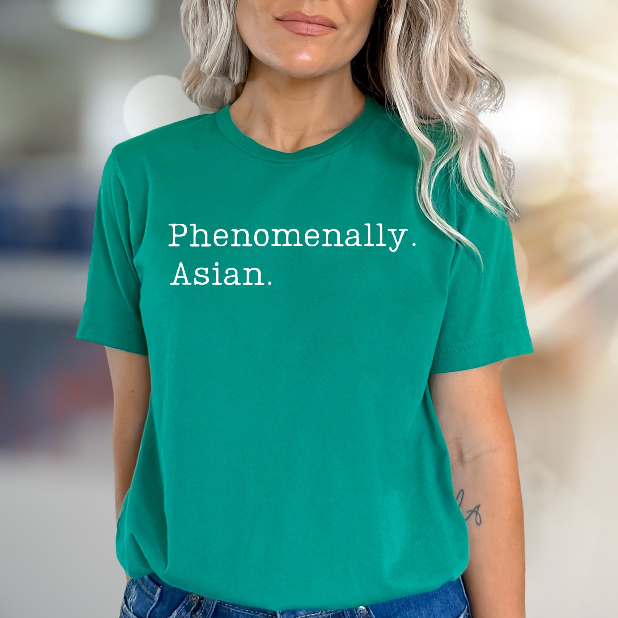 "Phenomenally. Asian." Statement Graphic Tee, a Cultural Pride Pick for Everyday Wear