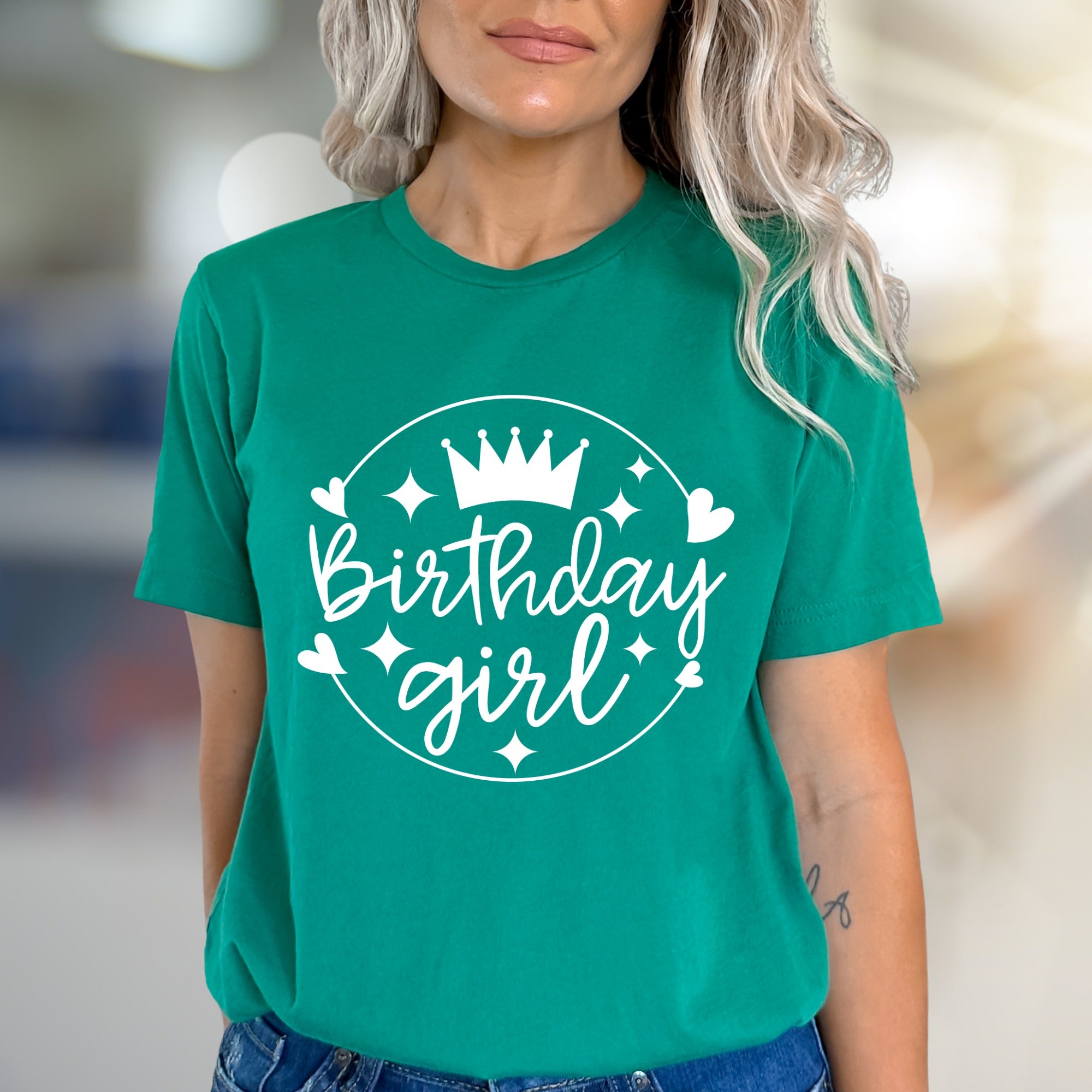 "Birthday Girl" Crown Graphic Tee, a Celebration Pick for Her Special Day