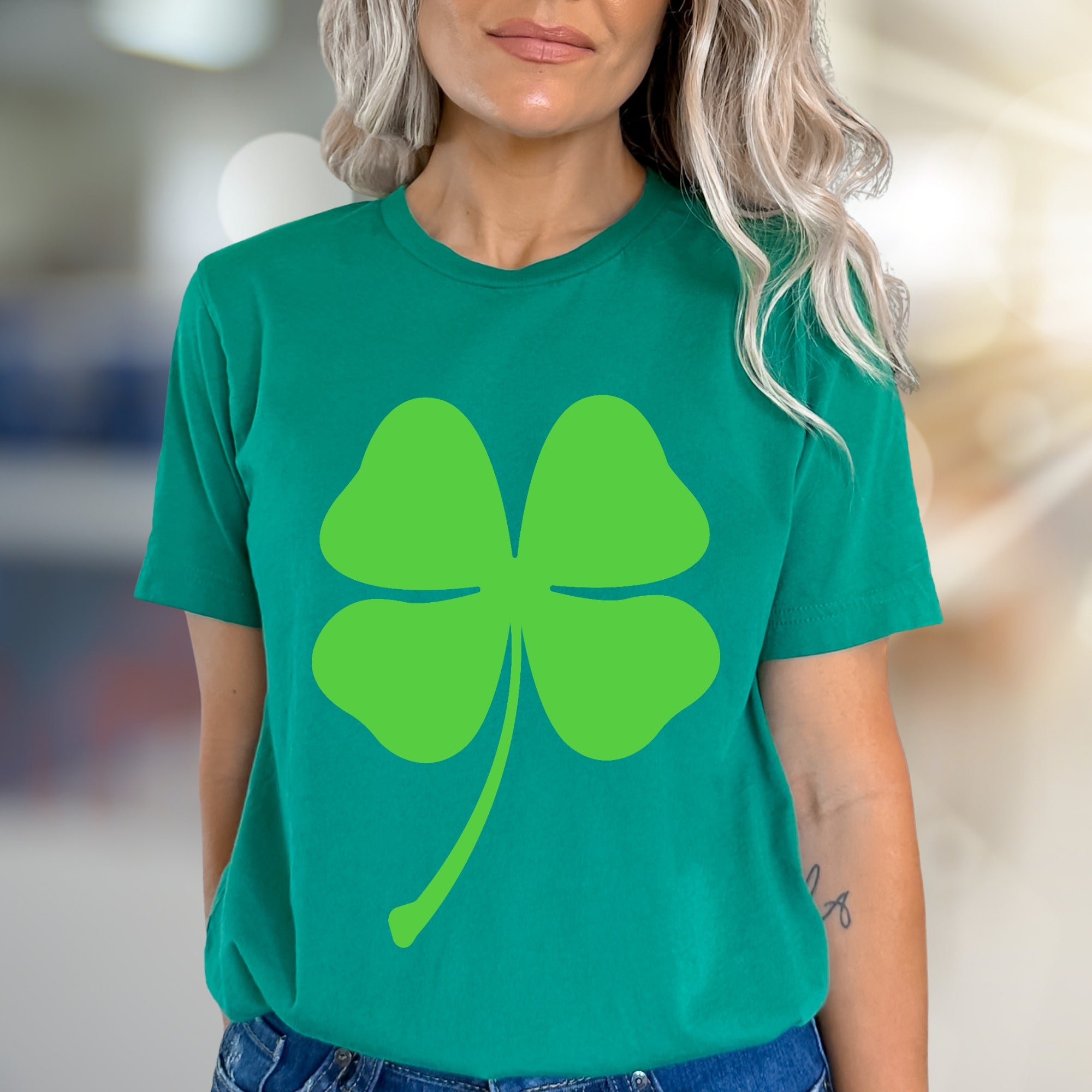 Four Leaf Clover Lucky Charm Graphic Tee, a St. Patrick's Day Pick for Everyone