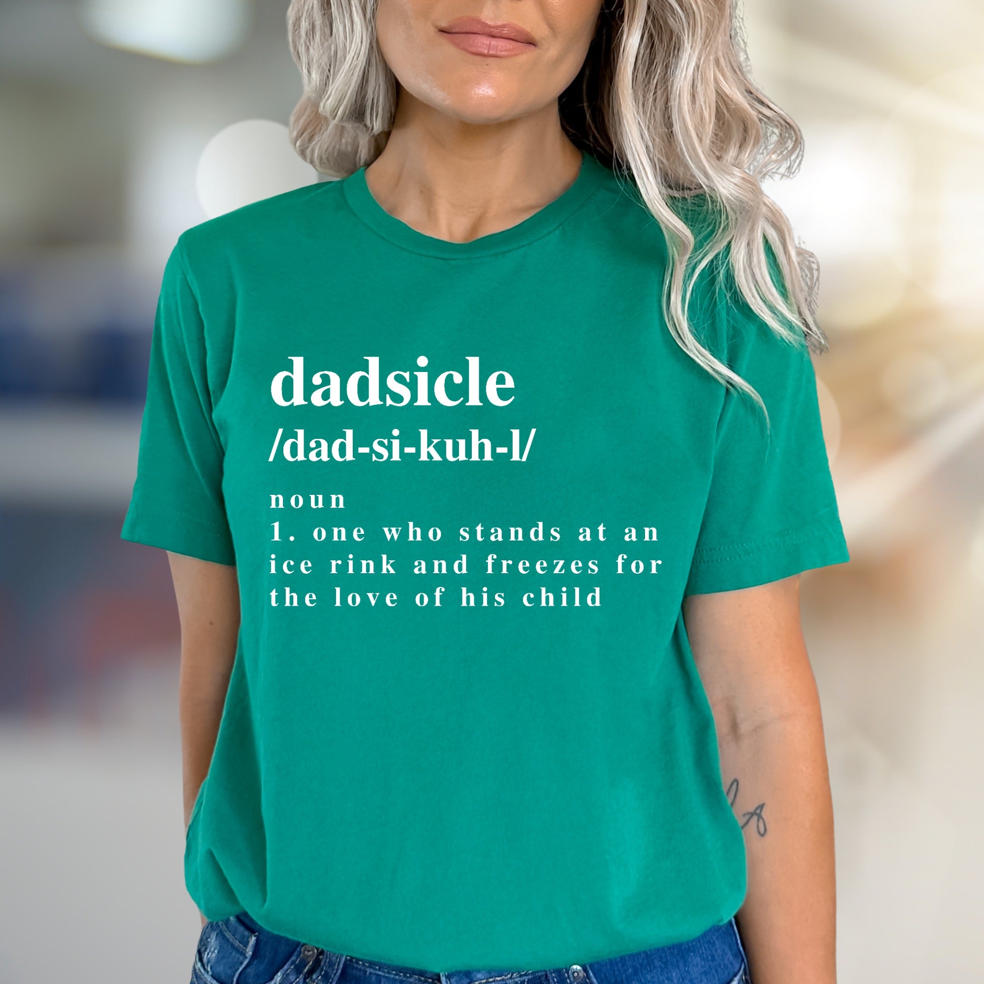 "Dadsicle" Definition Graphic Tee, a Funny Dad Life Pick for Hockey Dads