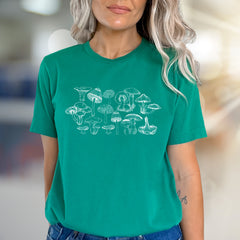 Forest Mushroom Foraging Graphic Tee, Nature Lover's Unisex Style