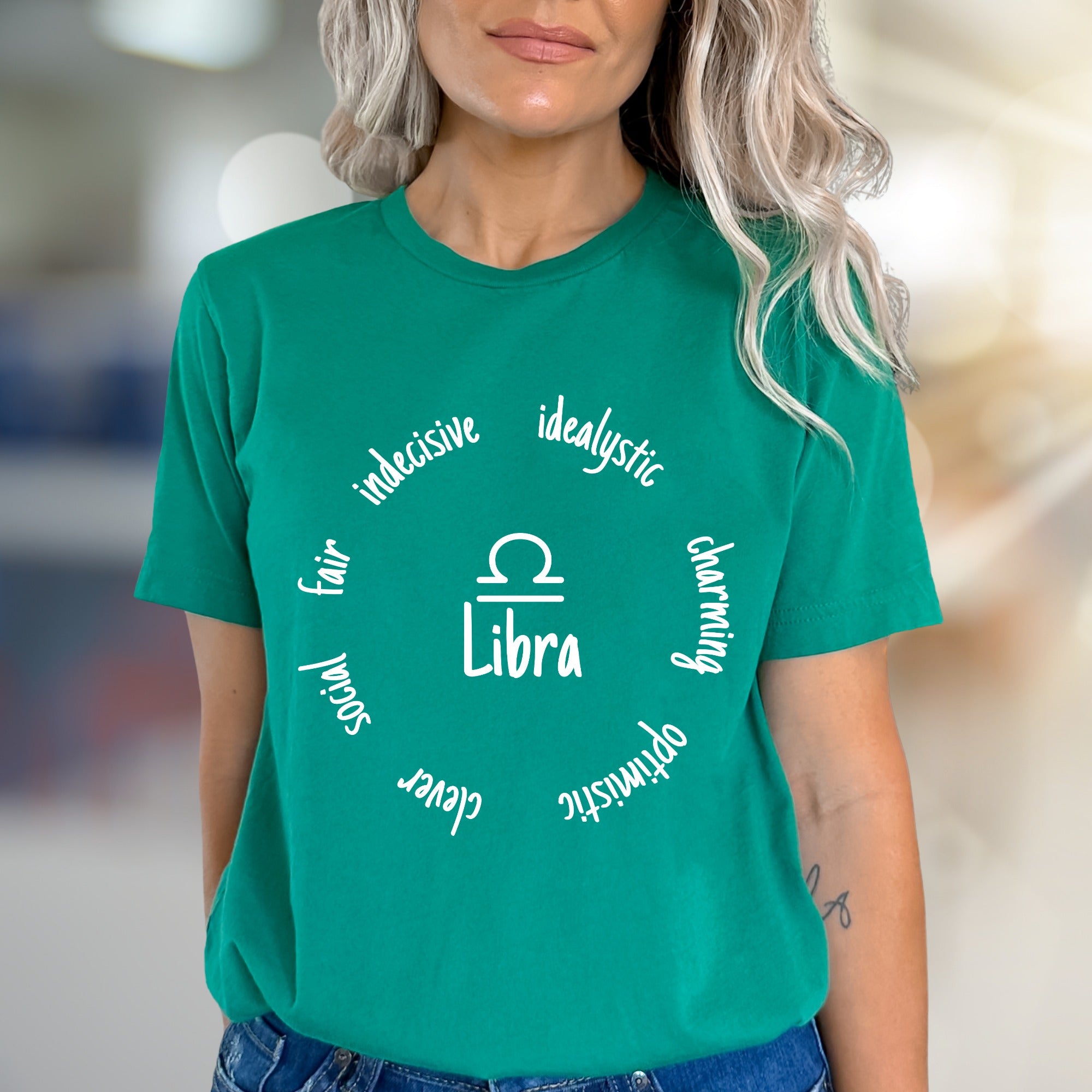 "Libra" Zodiac Horoscope Graphic Tee, a Astrological Pick for Star Gazers