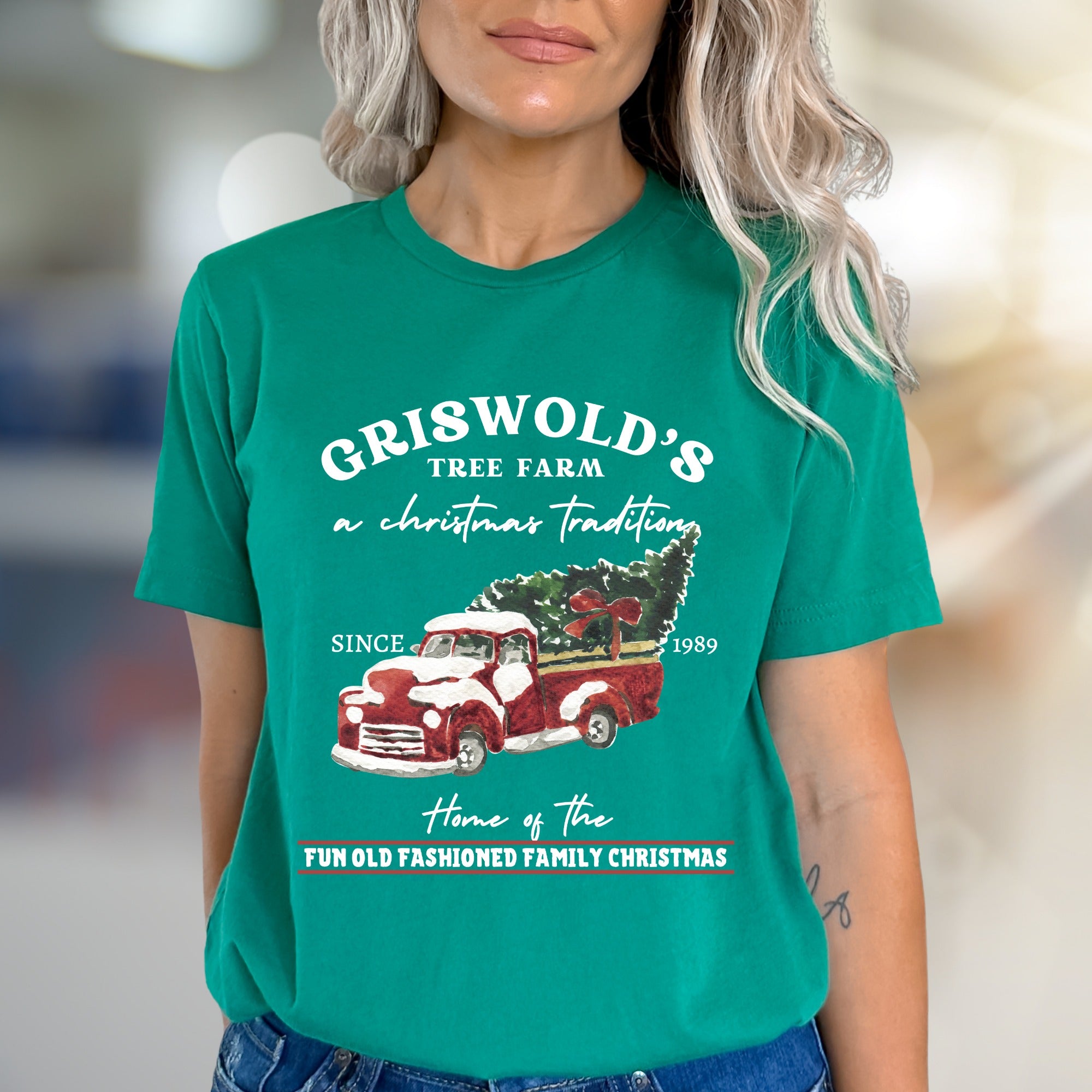 "Griswold's Tree Farm" Vintage Christmas Graphic Tee, a Festive Holiday Pick for Family Lovers