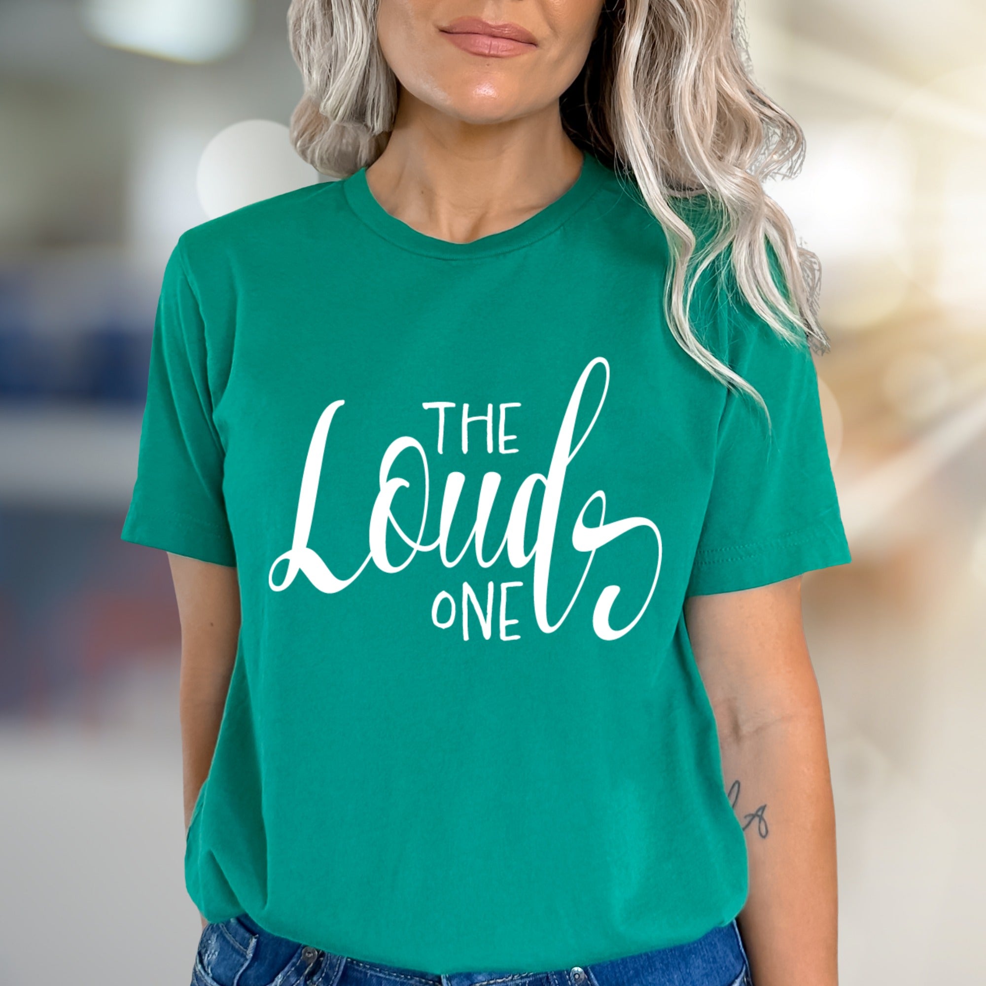 "THE LOUD ONE" Script Graphic Tee, a Bold Statement for Expressive Personalities
