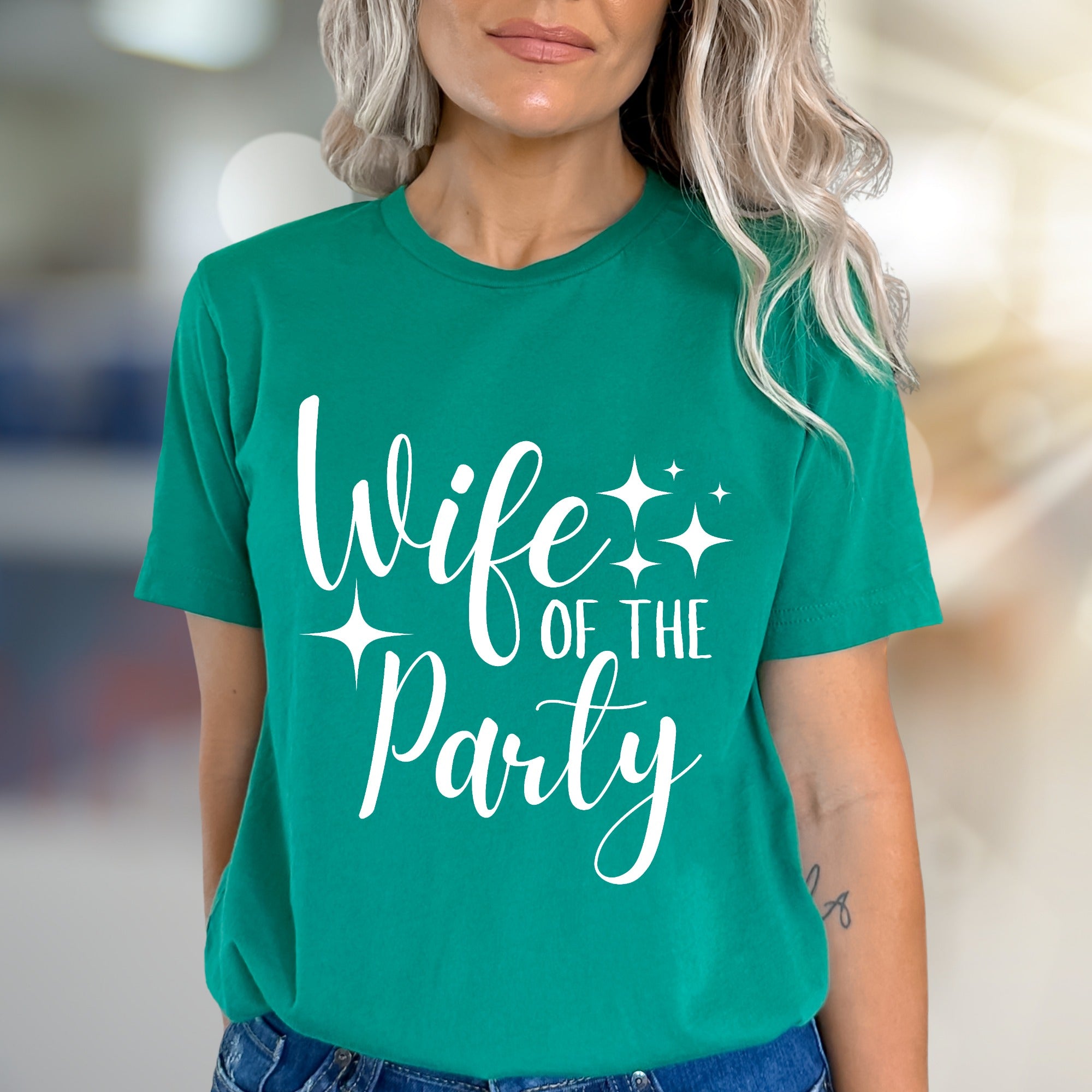 "Wife of the Party" Bachelorette Bash Graphic Tee, a Celebration Pick for Her