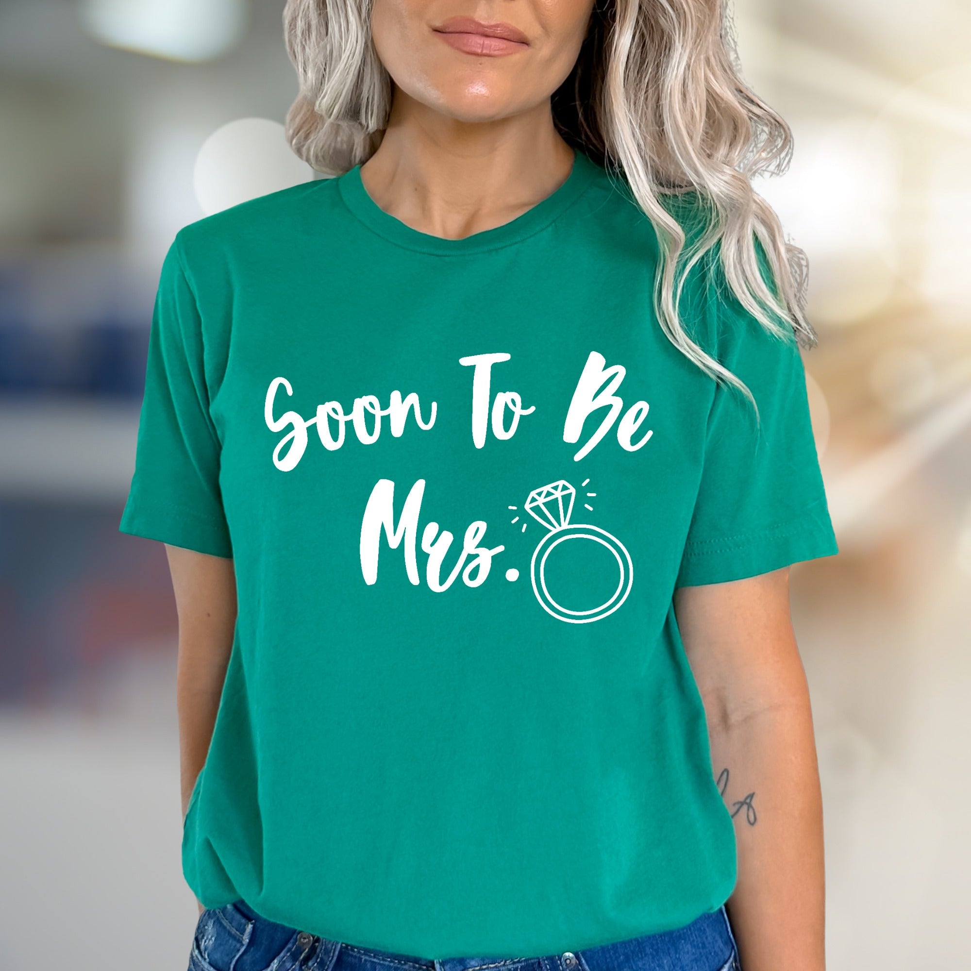"Soon To Be Mrs." Sparkle Ring Graphic Tee, a Bridal Party Pick for Future Wives