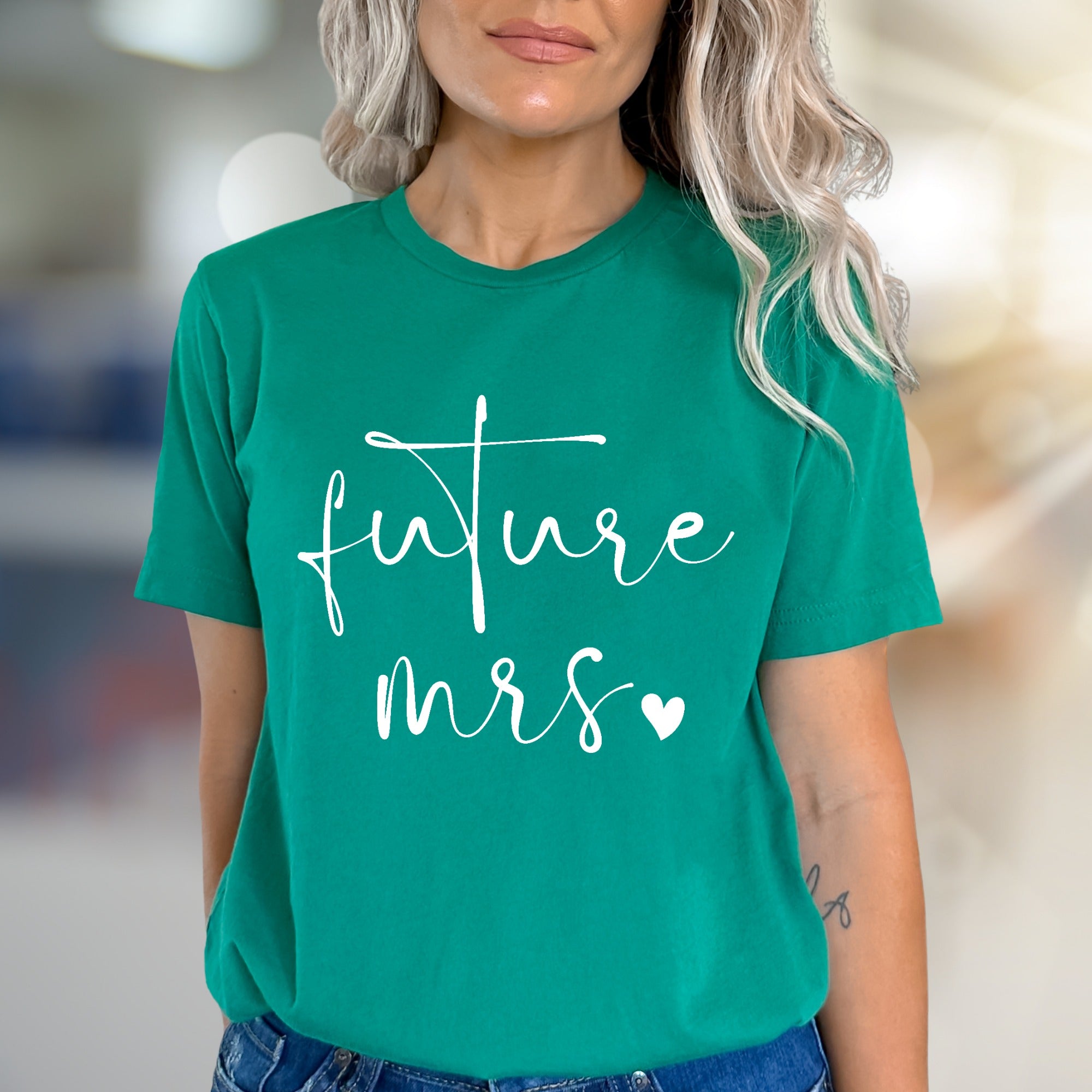 "future mrs" Bridal Shower Graphic Tee, A Sweet Engagement Pick for Brides-to-Be