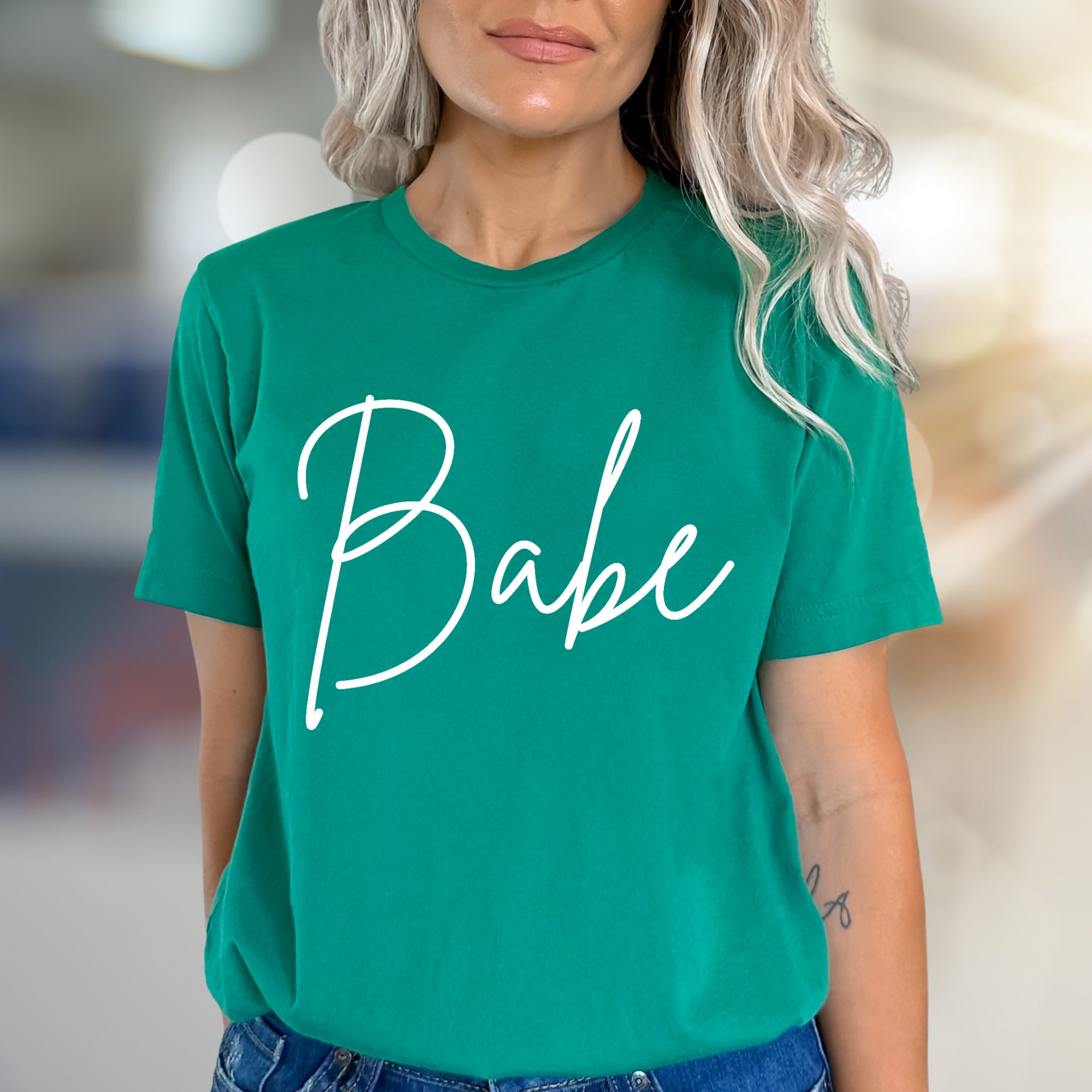 "Babe" Script Graphic Tee, a Sweet Statement for Her