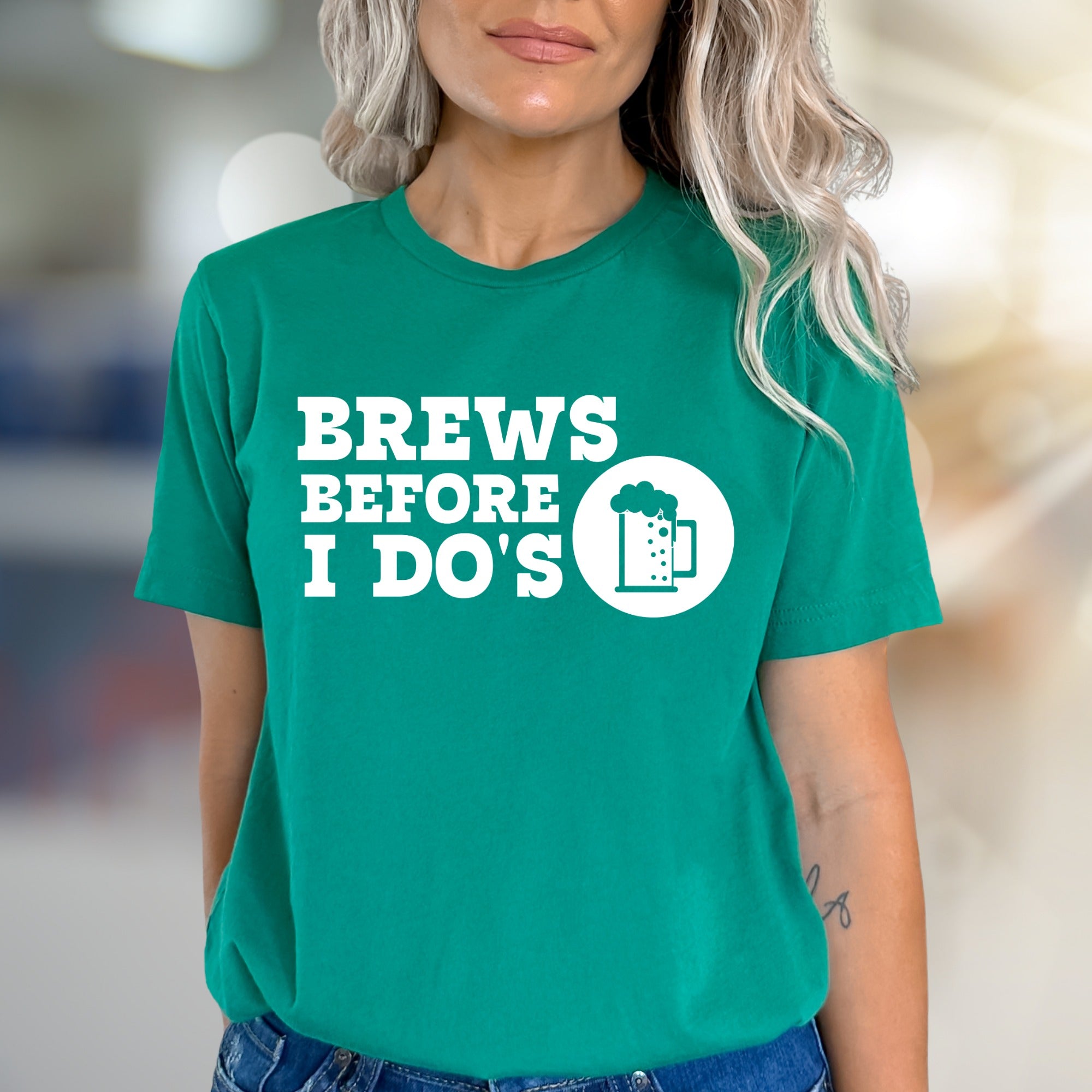 "Brews Before I Do's" Bachelor Party Graphic Tee, a Celebration Pick for Groomsmen