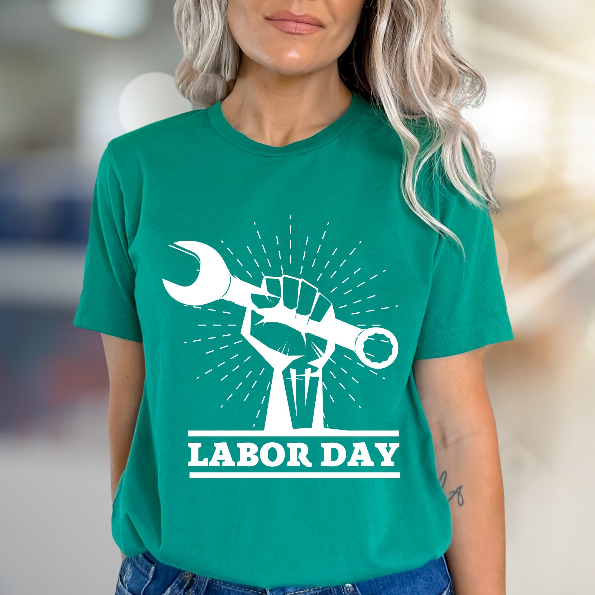 "Labor Day" Empowering Graphic Tee, a Celebration Pick for Hard Workers