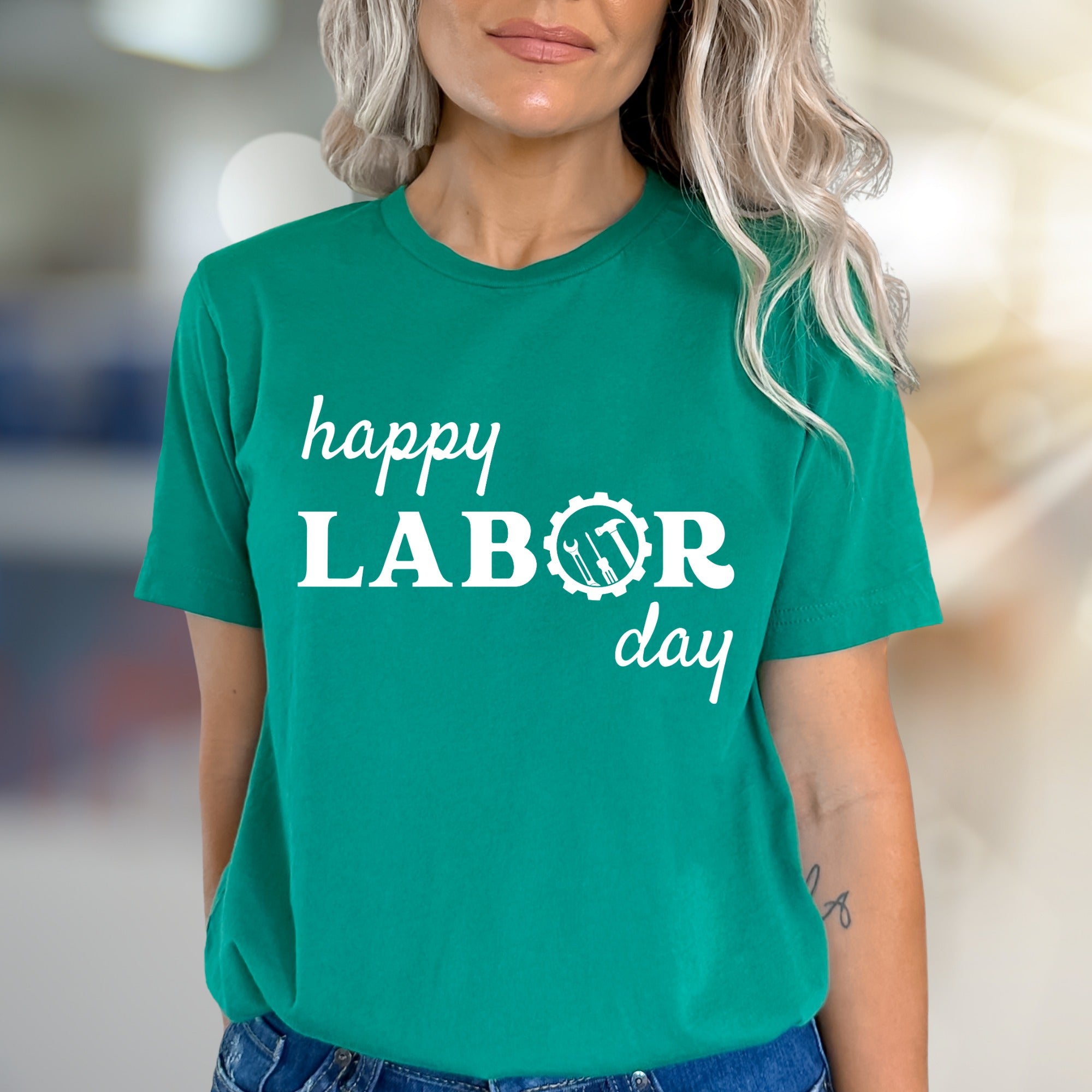"happy LABOR day" Work & Tools Graphic Tee, a Celebration Pick for Everyone