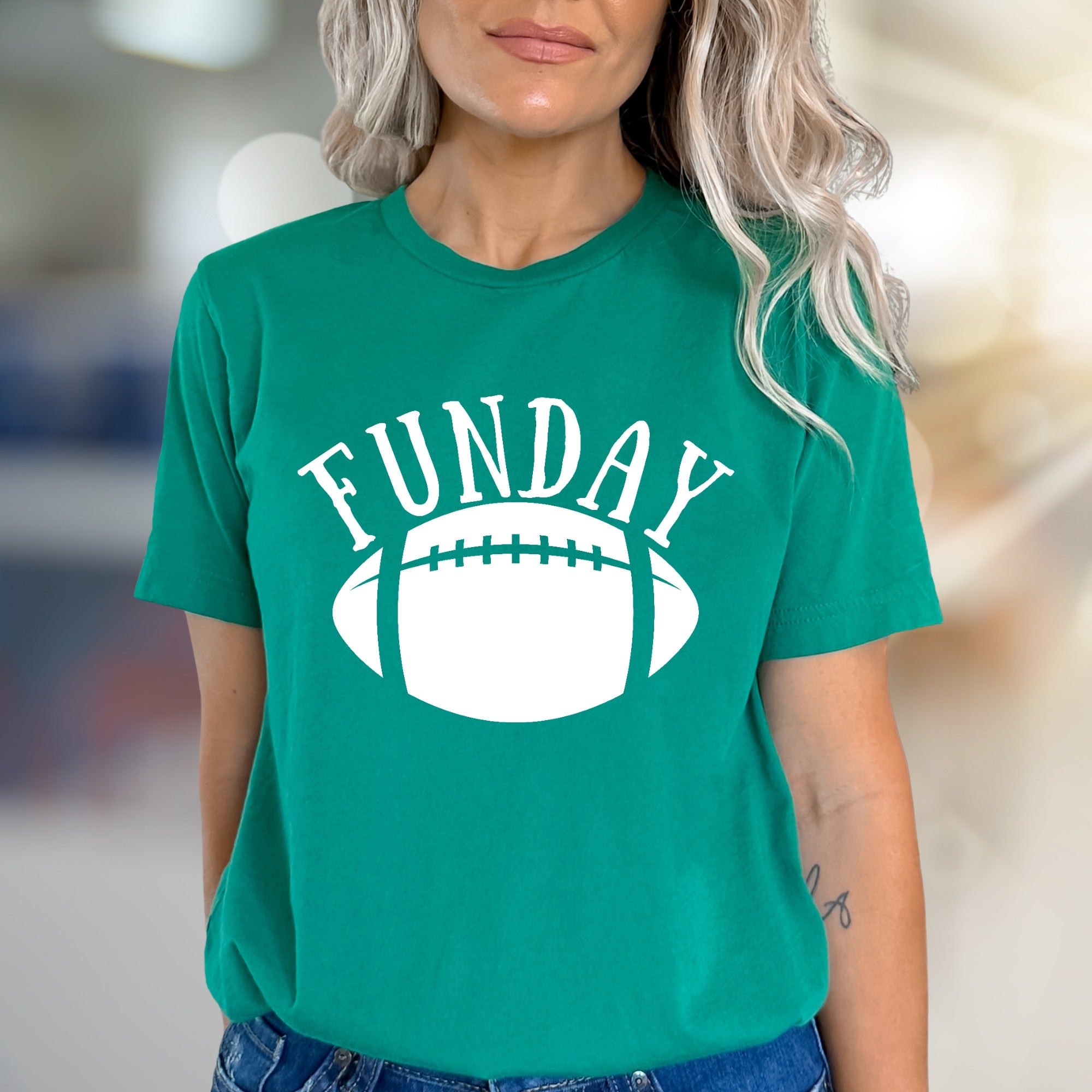 "FUNDAY" Football Graphic Tee, a Game Day Pick for Sports Fans