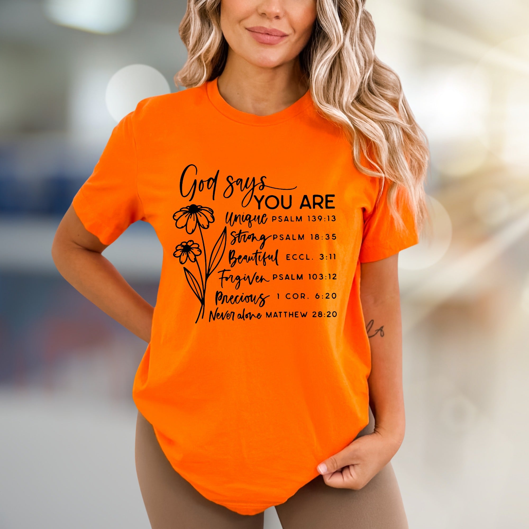 "God Says You Are" Affirmation Graphic Tee, an Uplifting Pick for Believers