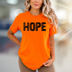 "HOPE" Scripture Word Art Graphic Tee, an Inspiring Christian Pick for Believers