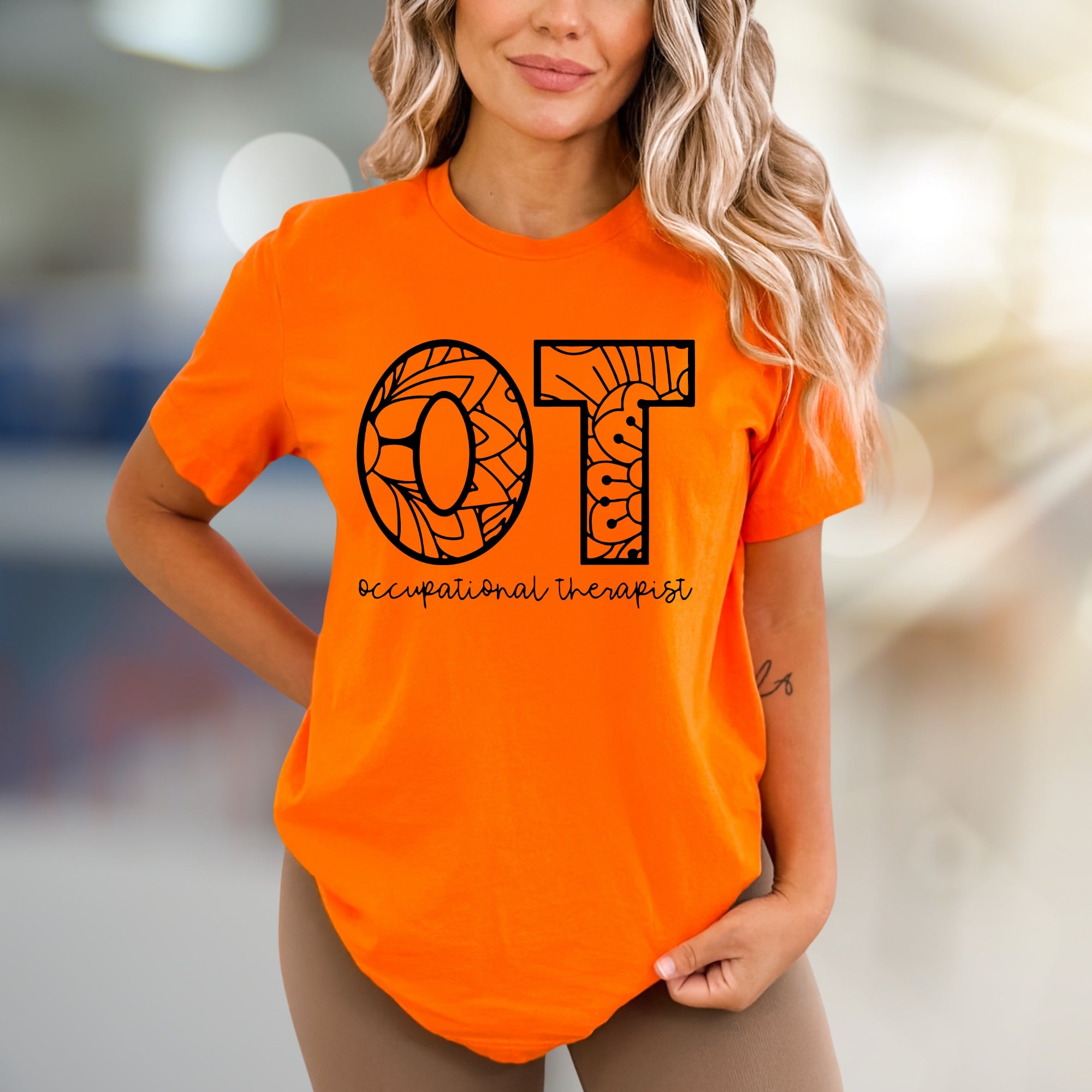 OT Occupational Therapist Mandala Graphic Tee, a Healthcare Professional Pick for Everyday Wear