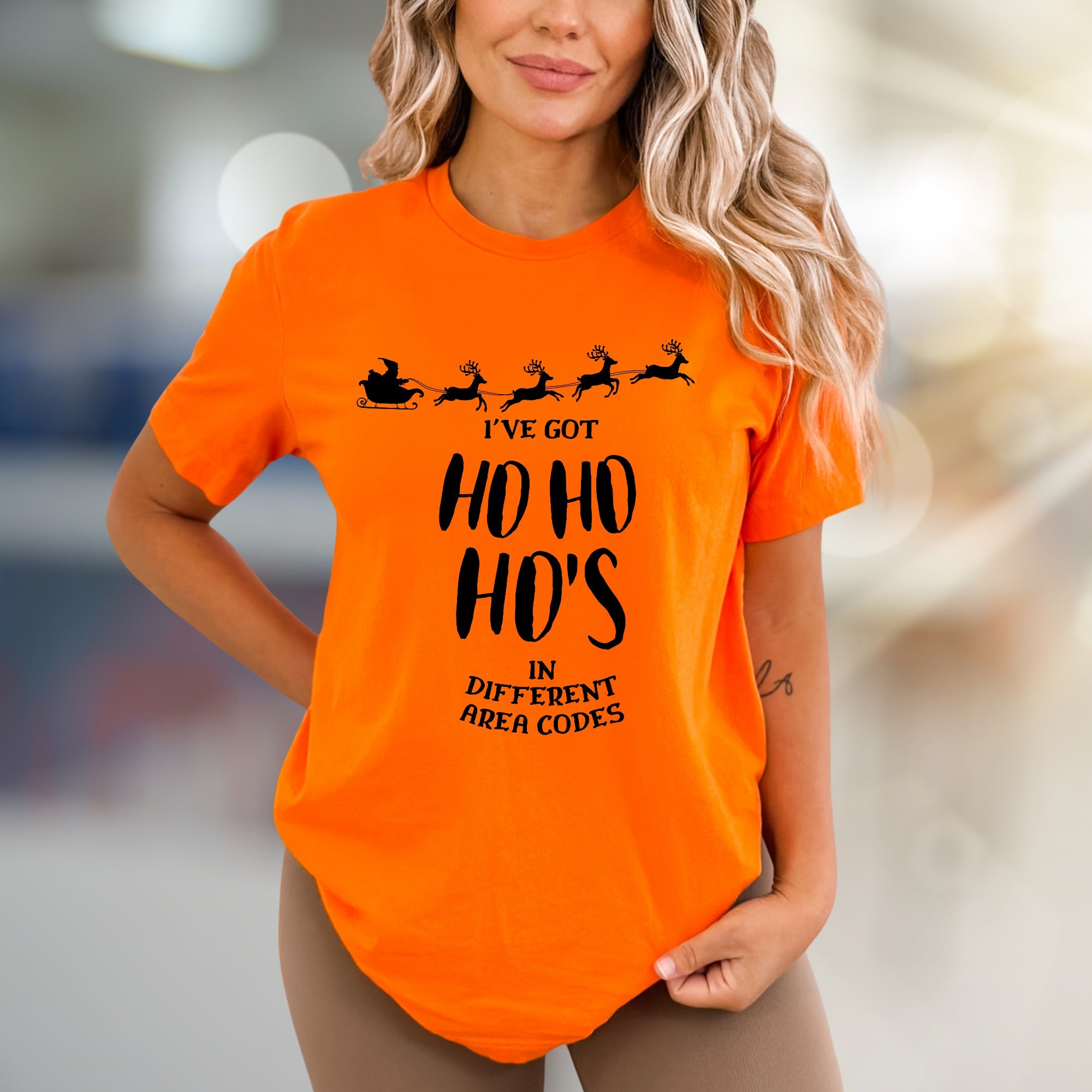 "I've Got Ho Ho Ho's" Festive Graphic Tee, A Humorous Holiday Pick for Mistletoe Mavericks