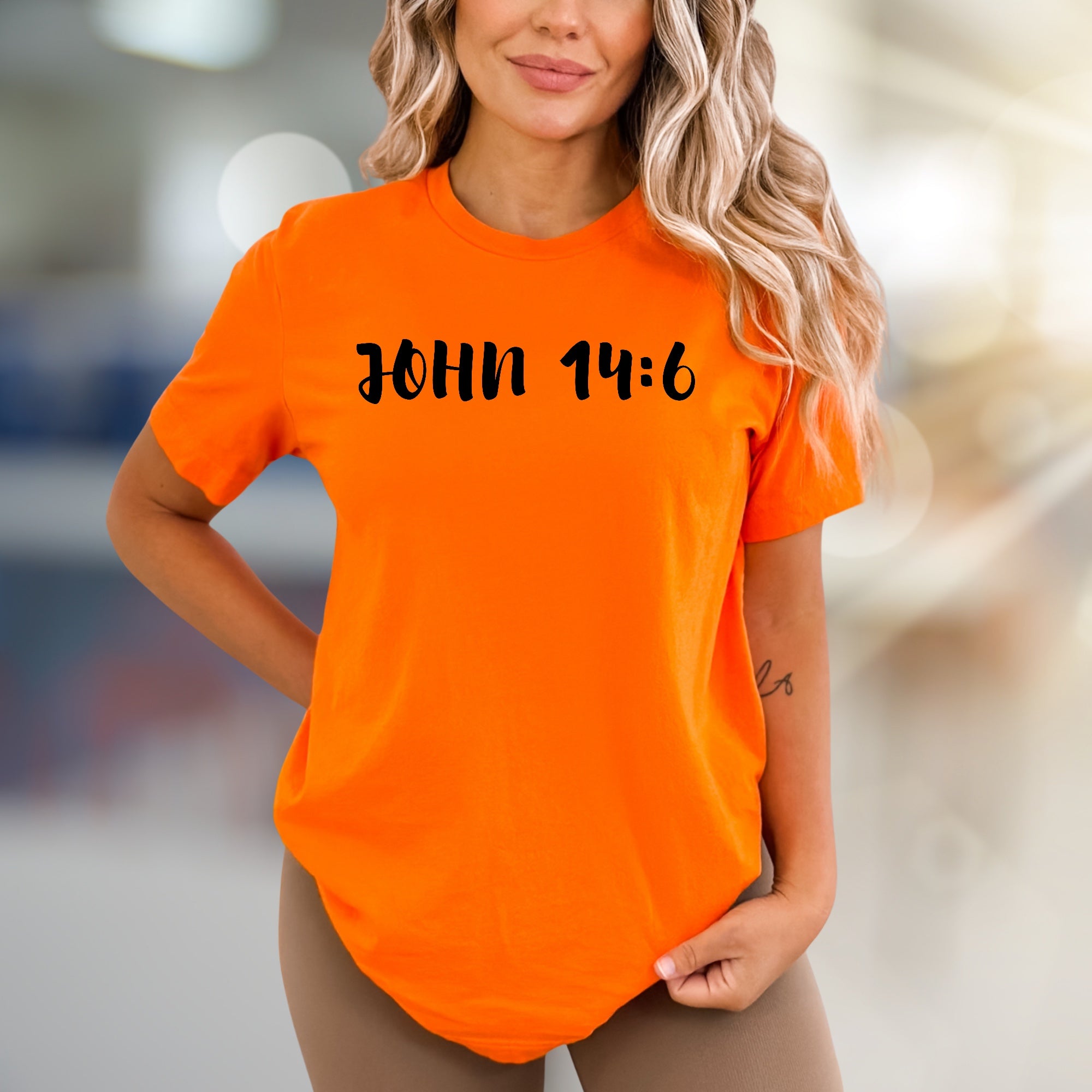 "John 14:6" Scriptural Graphic Tee, an Inspirational Pick for Believers