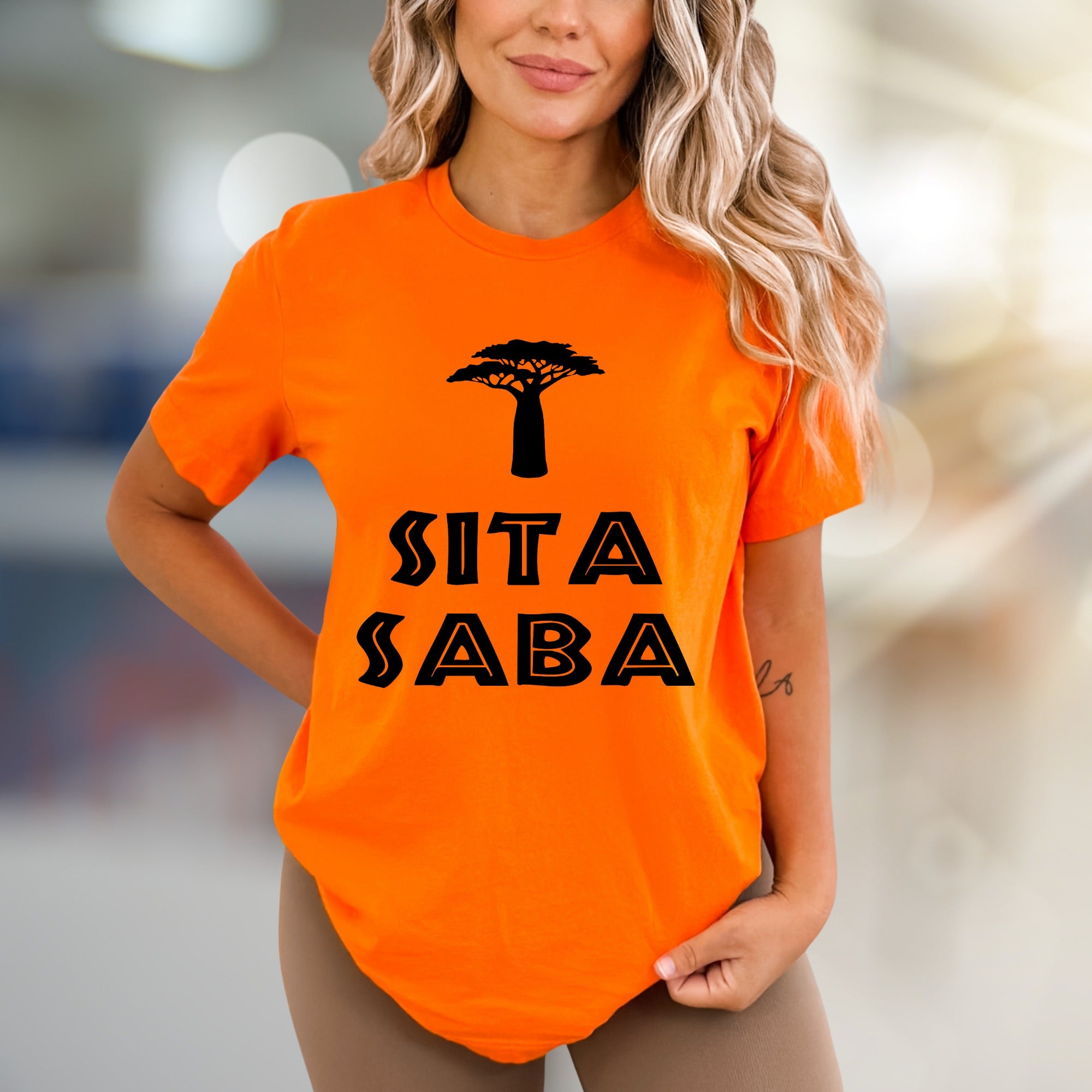 "SITA SABA" Baobab Tree Graphic Tee, a Zen Nature Pick for Global Adventurers