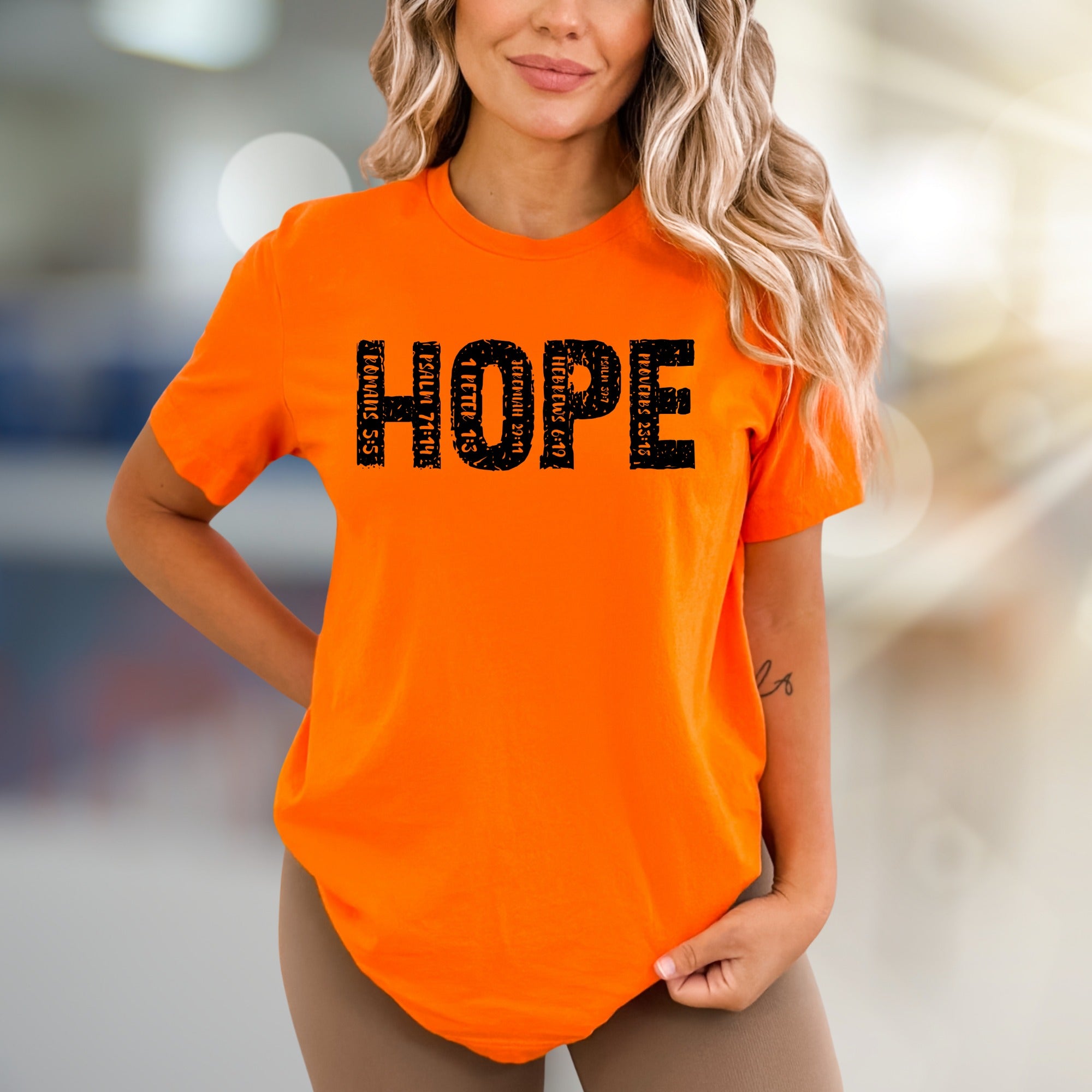 "HOPE" Scripture Text Graphic Tee, a Faith-Inspired Pick for Believers
