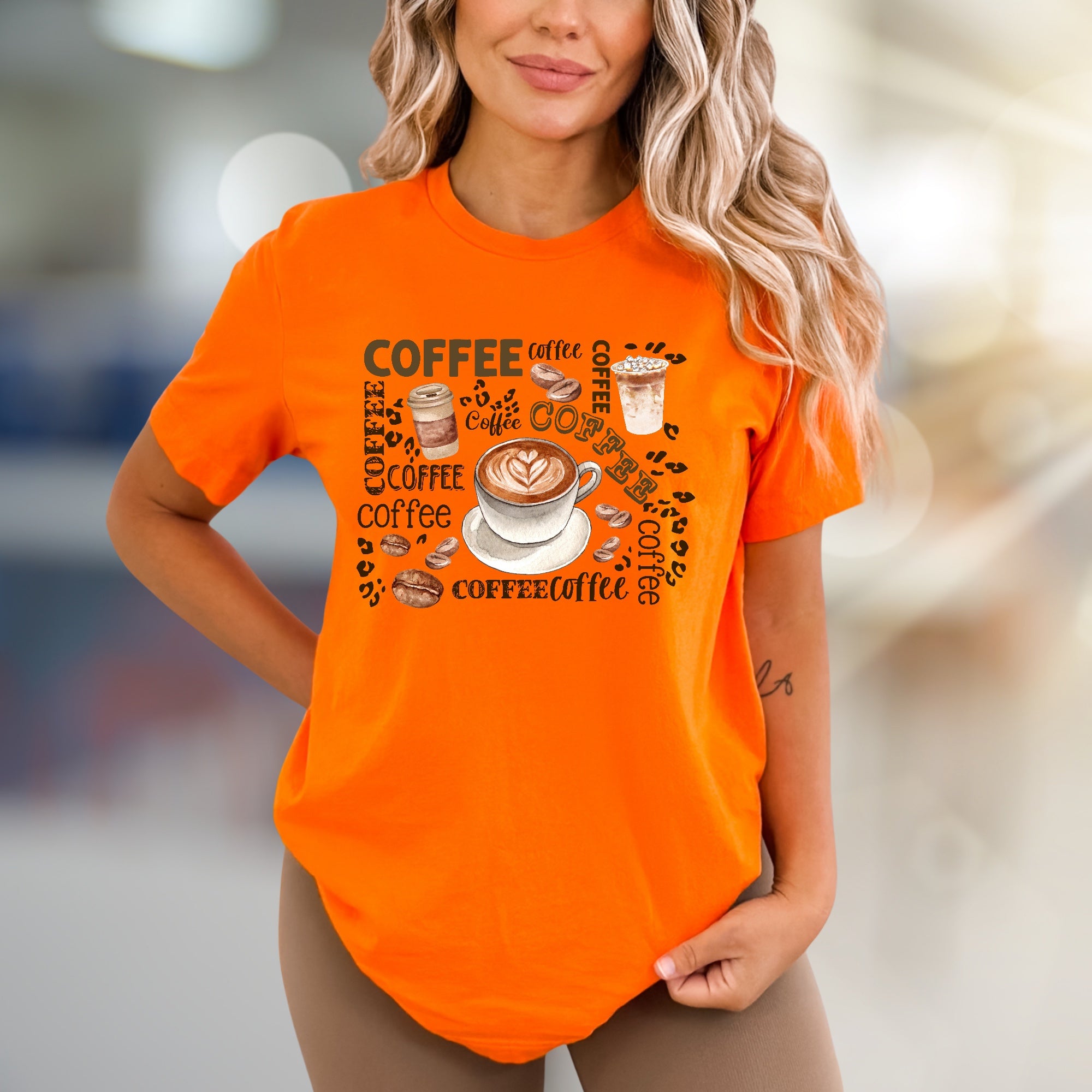 "COFFEE" Café Aesthetic Graphic Tee, a Barista-Core Pick for Coffee Lovers