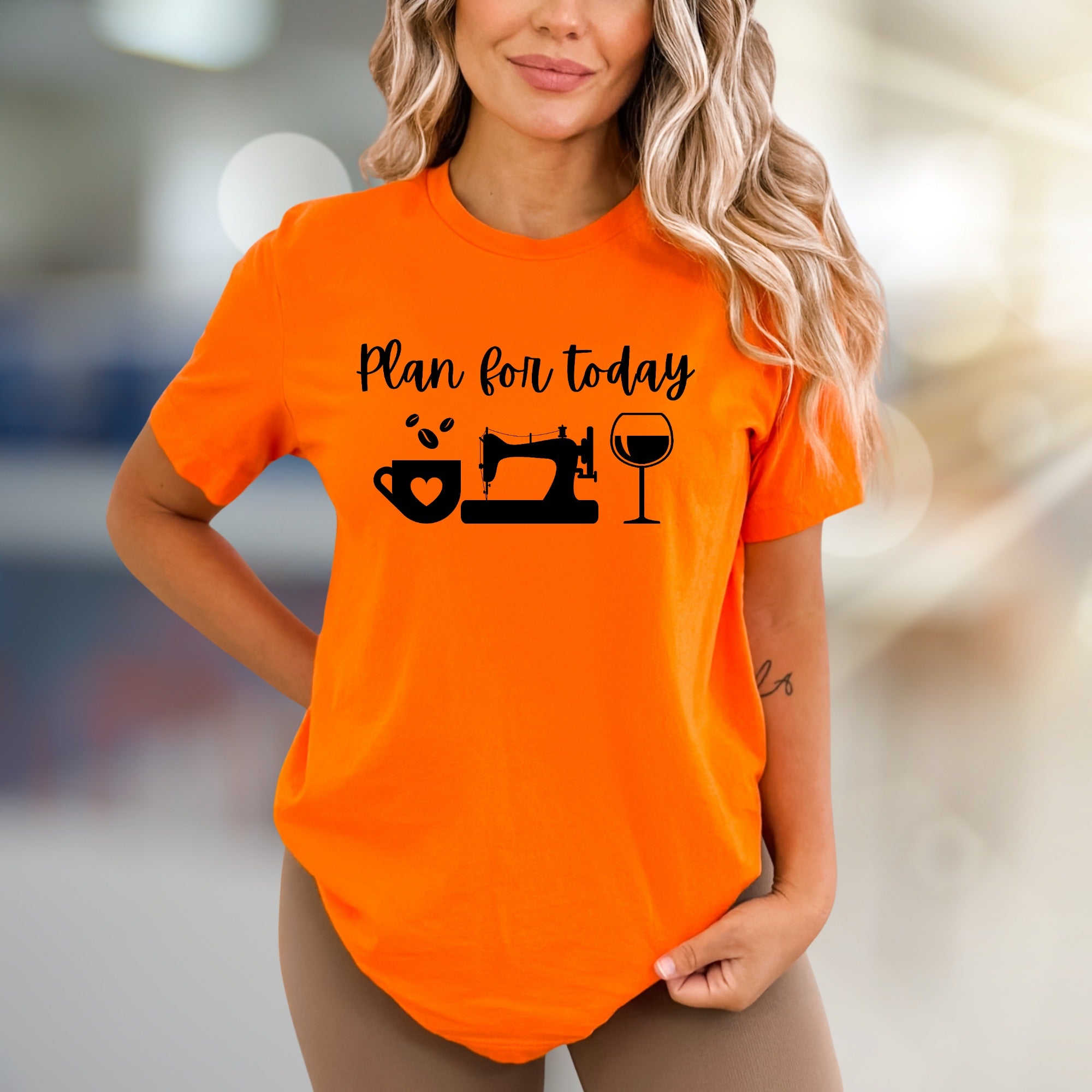 "Plan for today" Crafter's Delight Graphic Tee, a Hobbyist's Pick for Creative Souls