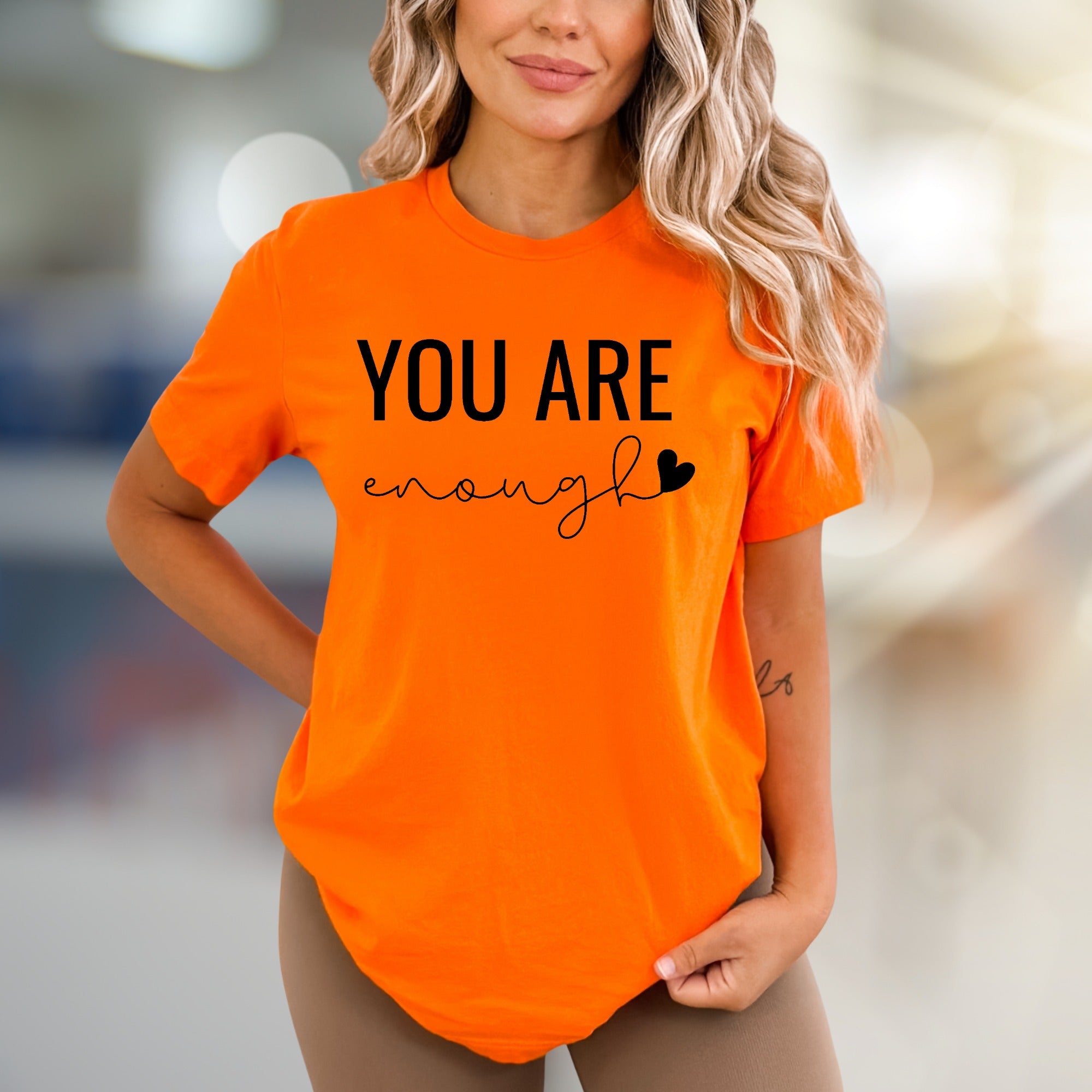 "YOU ARE enough" Empowerment Graphic Tee, a Self-Love Pick for Everyone
