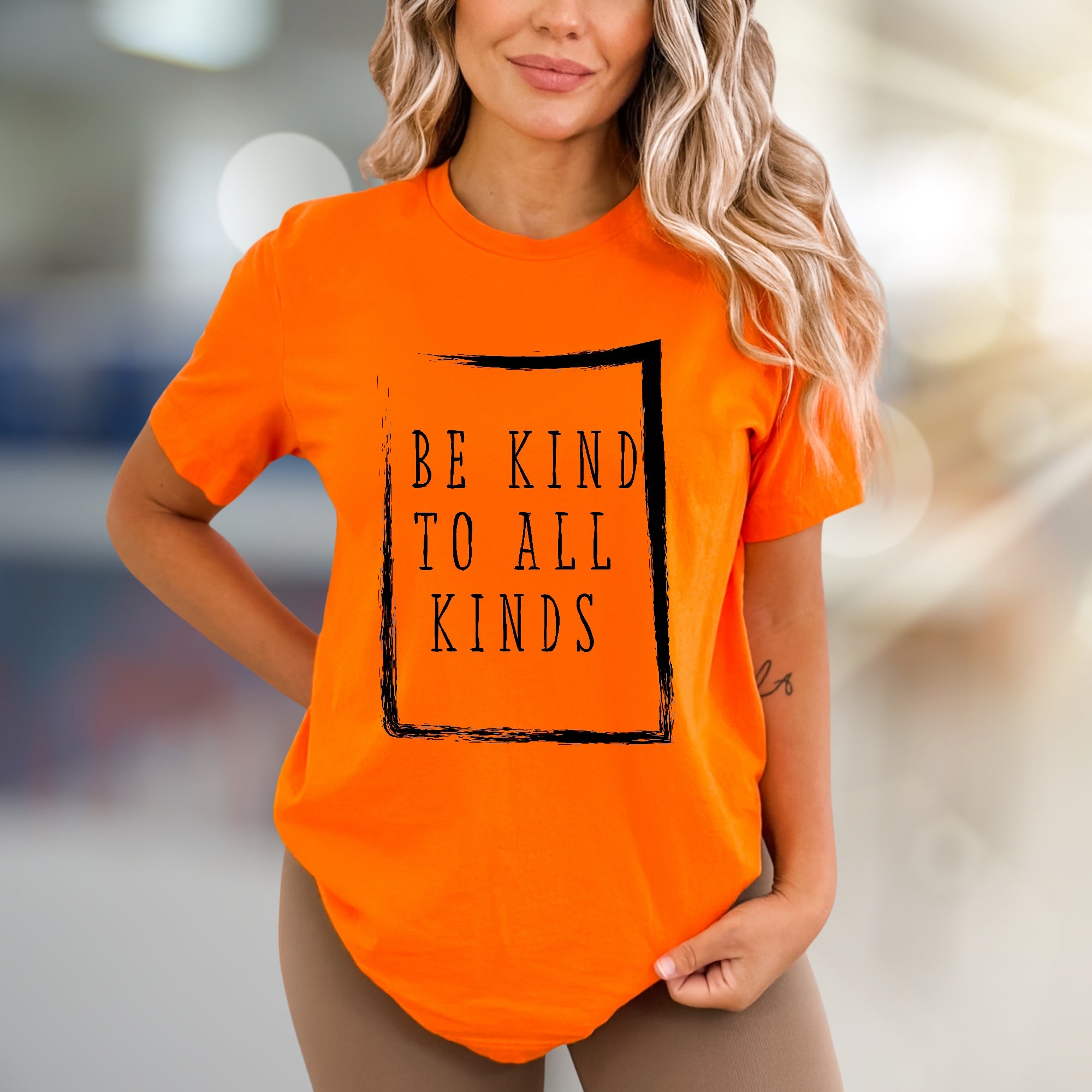 "BE KIND TO ALL KINDS" Empathy Graphic Tee, an Inspirational Pick for Advocates